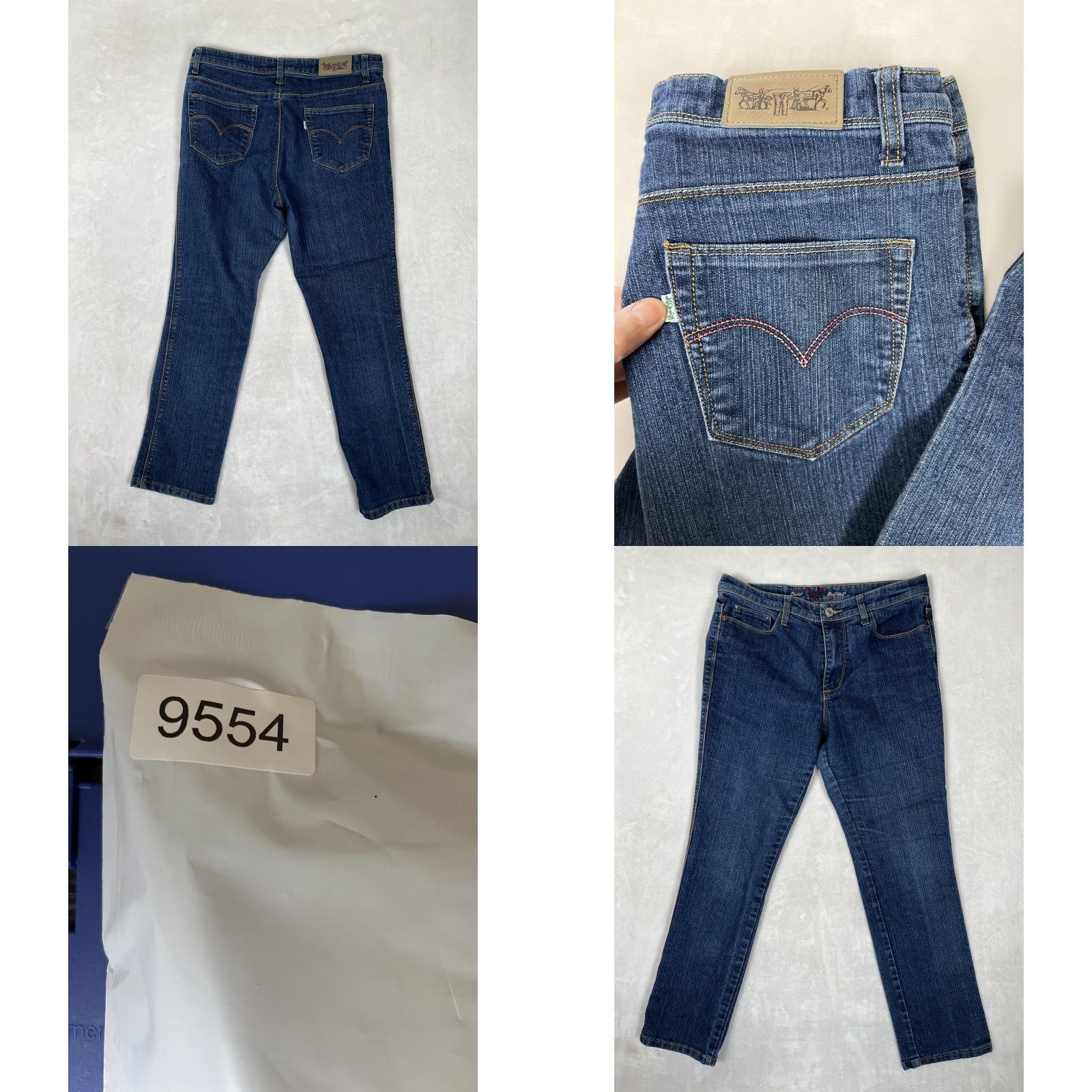 Levi's Levi's Jeans Womens 32 Blue Medium Wash Mid Rise Straight Leg Denim Pants Size 24" / US 00 / IT 34 - 8 Thumbnail