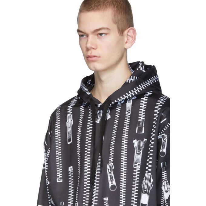 Moschino o1y0225 Logo Hoodie in Black/White Size US S / EU 44-46 / 1 - 2 Thumbnail