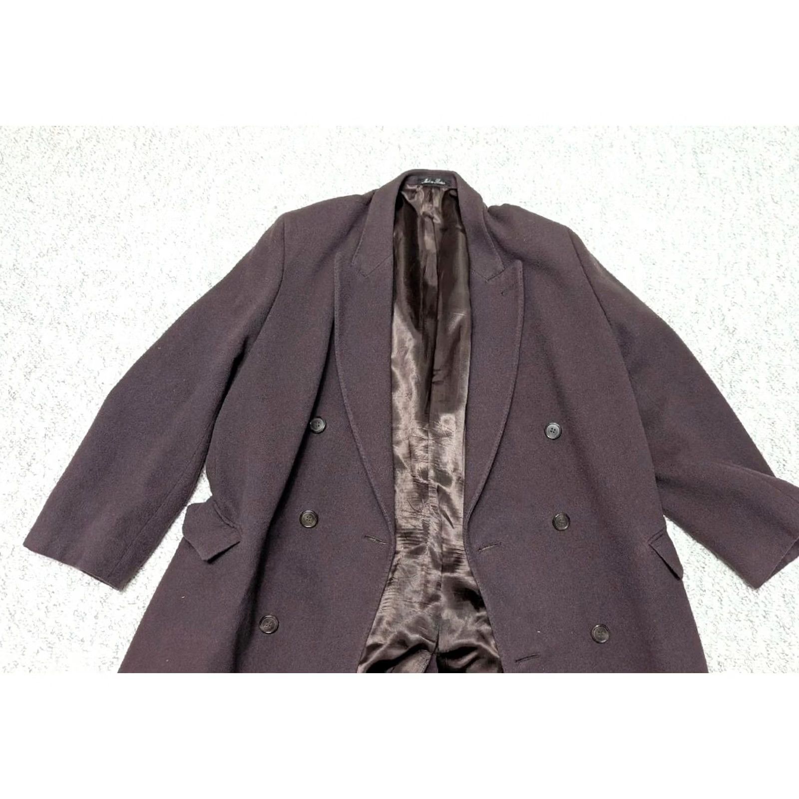 Doublet VINTAGE overcoat Britain made double breasted 46 purple wine wool XL Men England coat Size US XL / EU 56 / 4 - 4 Thumbnail