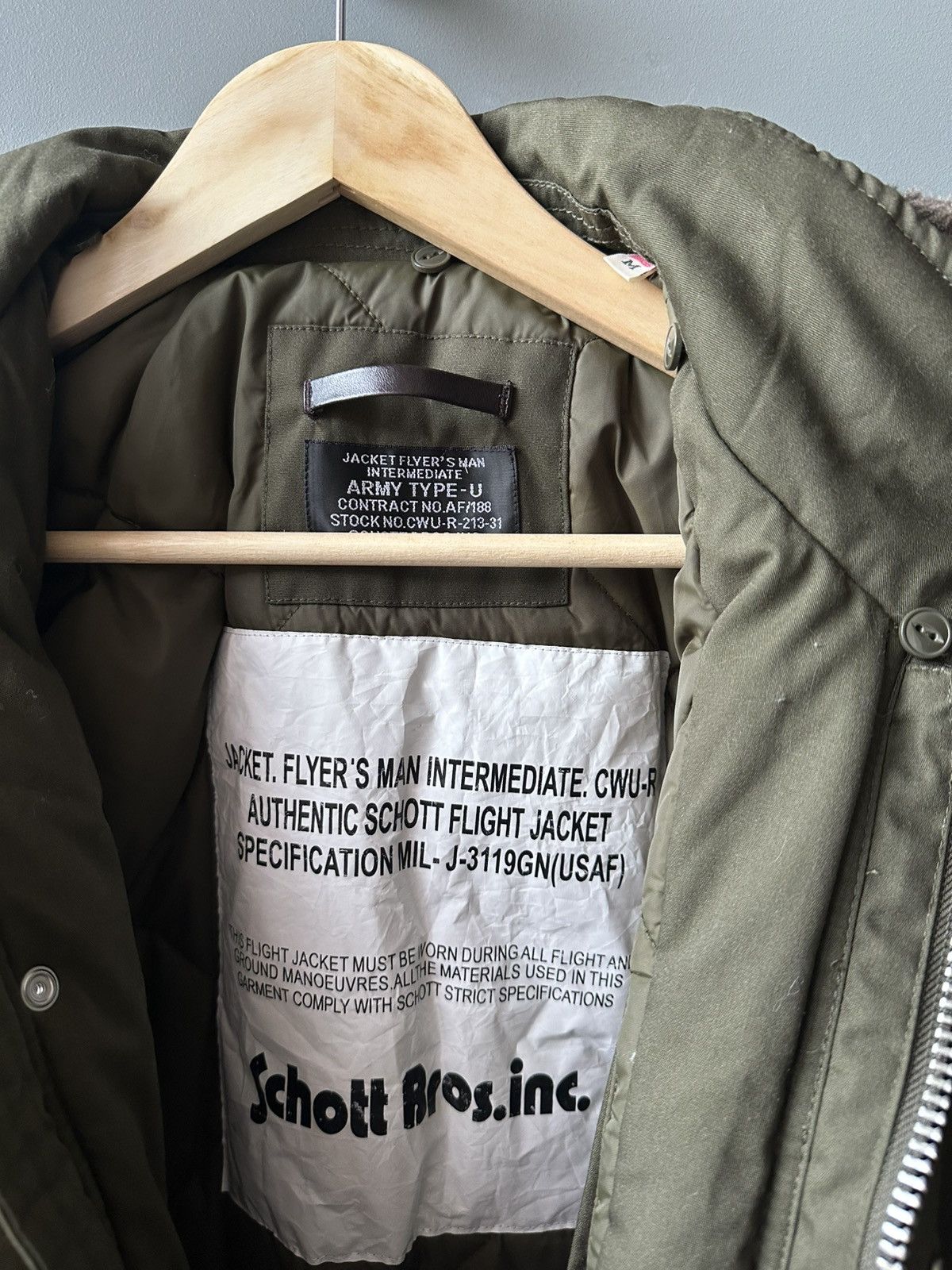 Schott Schott Bros Inc. Nylon Jacket Flyer's MAN Intermediate USAF Size US M / EU 48-50 / 2 - 6 Thumbnail