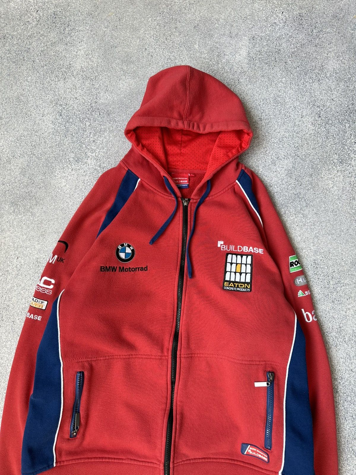 BMW Vintage BMW Motorrad Racing F-1 Men’s Zip Hoodie Sz L Size US L / EU 52-54 / 3 - 2 Thumbnail