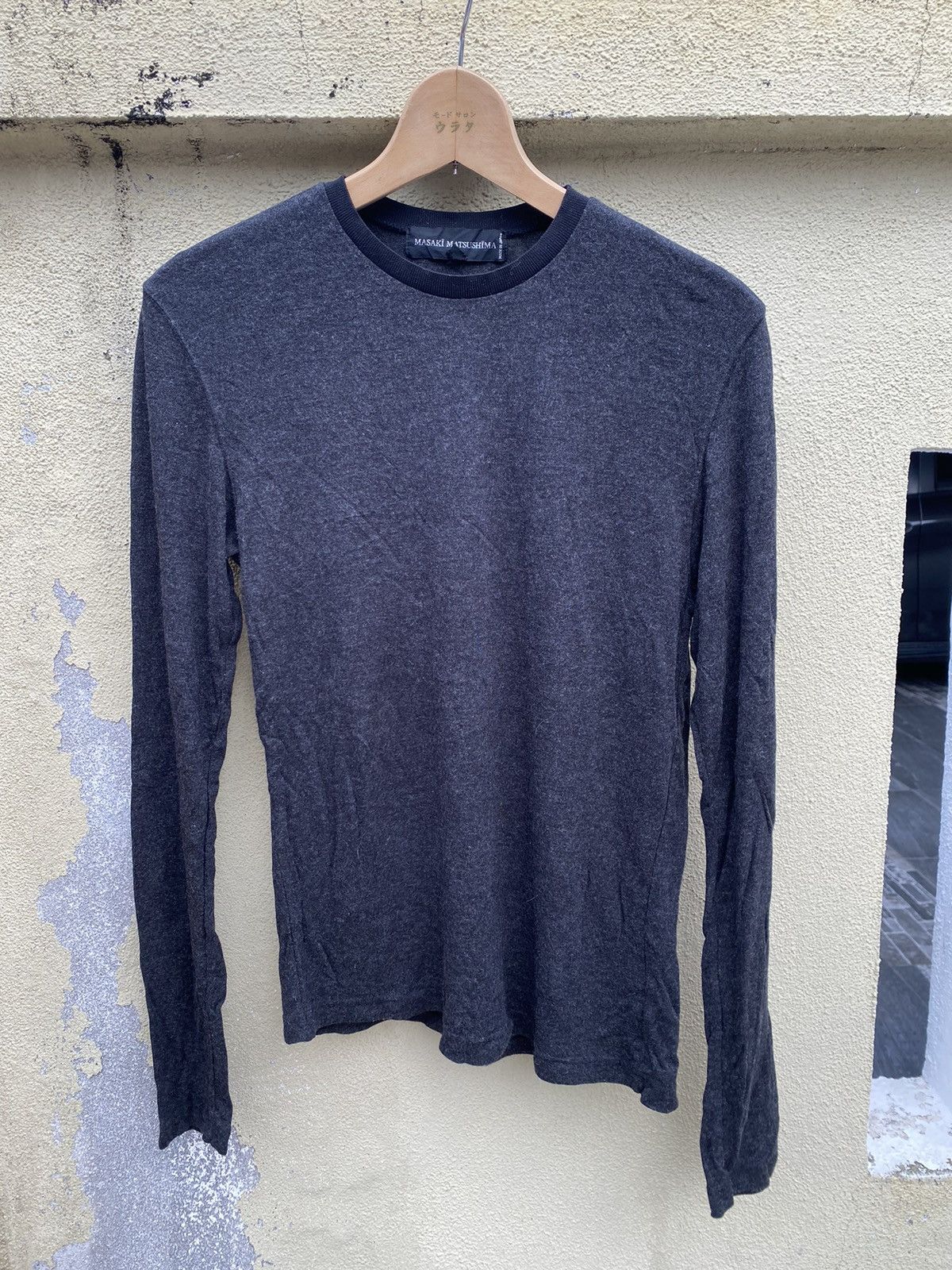 image of Masaki Matsushima Long Sleeve Rayon in Black, Men's (Size Medium)