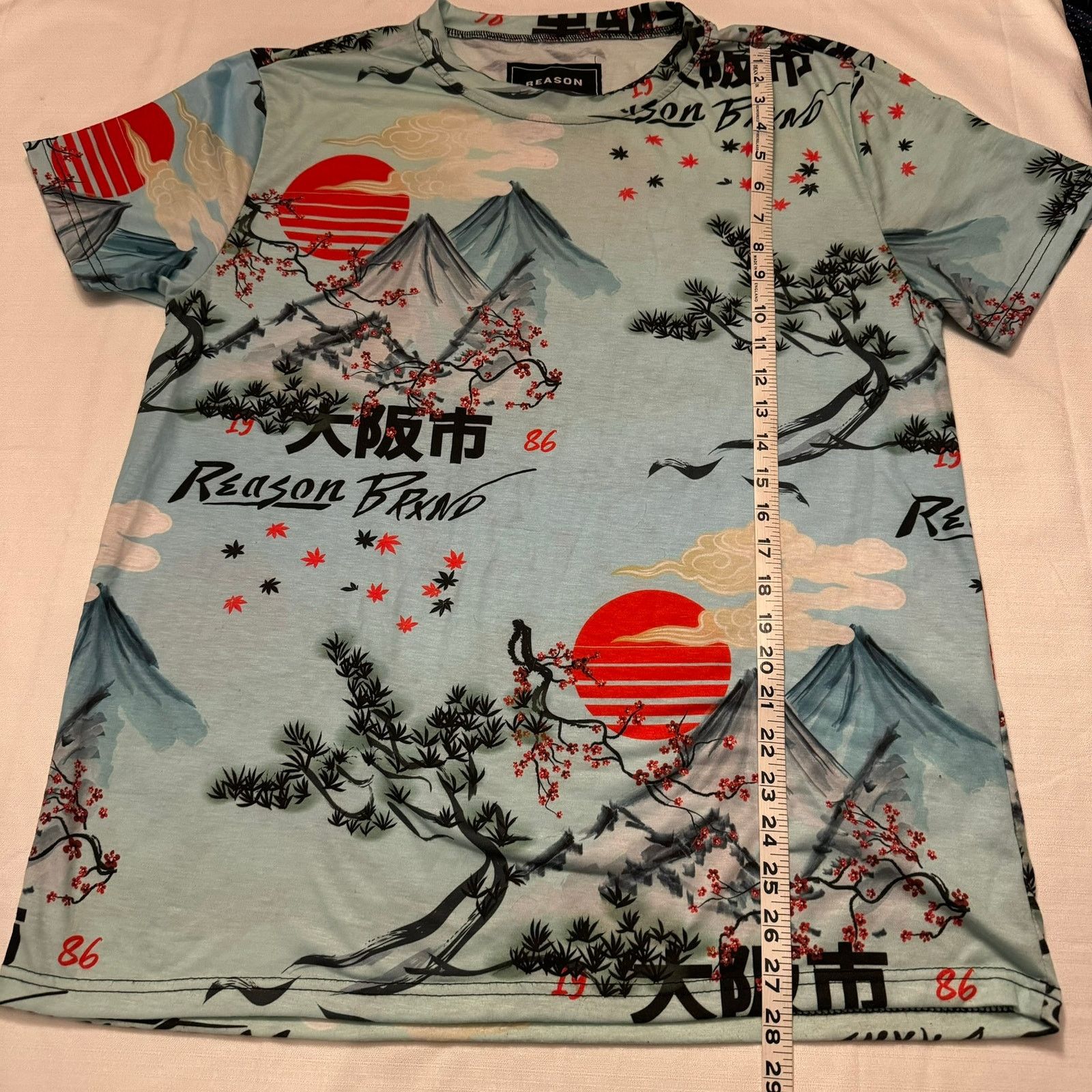 Reason Reason Brand Clothing NY Tee Shirt Japan Cherry Blossom Sz L Size US L / EU 52-54 / 3 - 4 Thumbnail