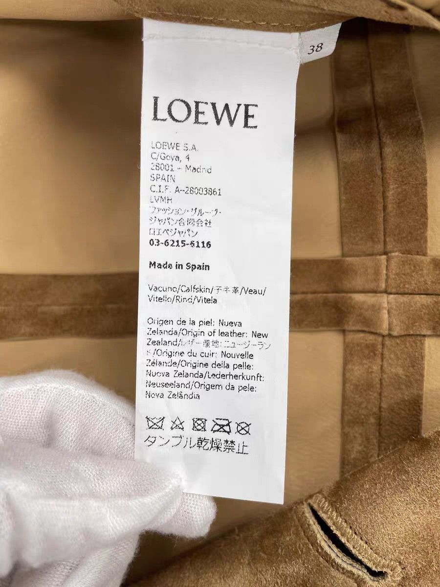 Loewe Loewe Camel Suede Double-breasted Coat, Suede Size XS / US 0-2 / IT 36-38 - 16 Thumbnail
