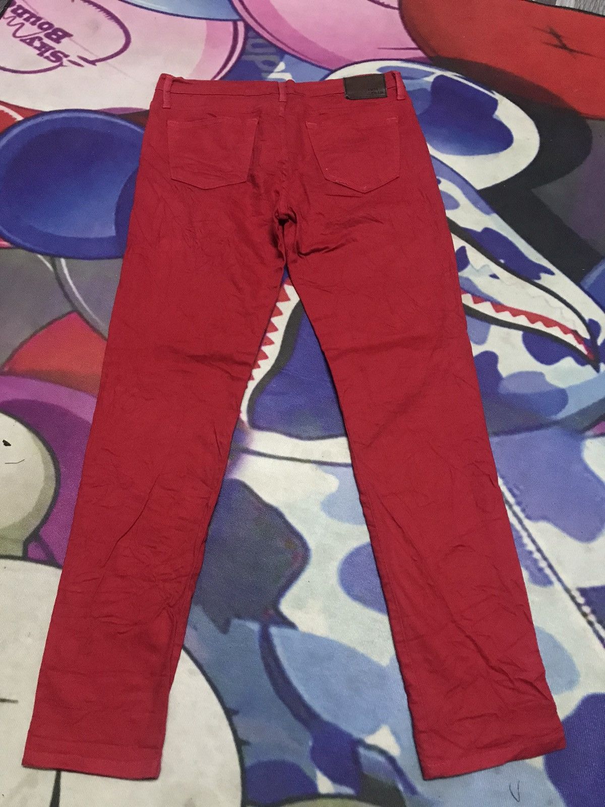 Designer × Japanese Brand Neo Blue skinny colour jeans red Size US 32 / EU 48 - 2 Thumbnail