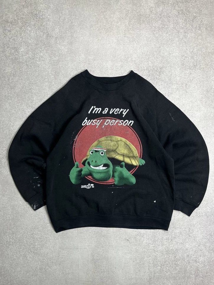 Vintage Vintage Wallace And Groomit I'm a very busy person Crewneck Size US XL / EU 56 / 4 - 1 Thumbnail