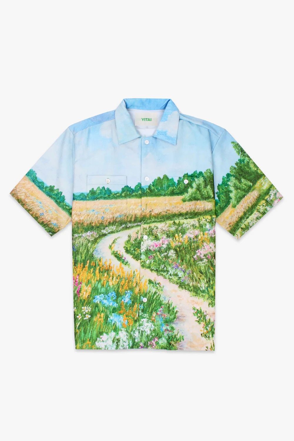Men’s Yitai Summerfield Tencel Button-up Short Sleeve Size M