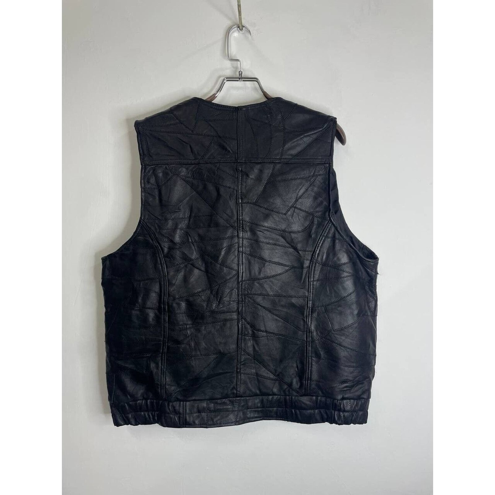 Vintage Vintage Black Leather Utility Vest with Multi Pockets Size L Size US L / EU 52-54 / 3 - 7 Thumbnail