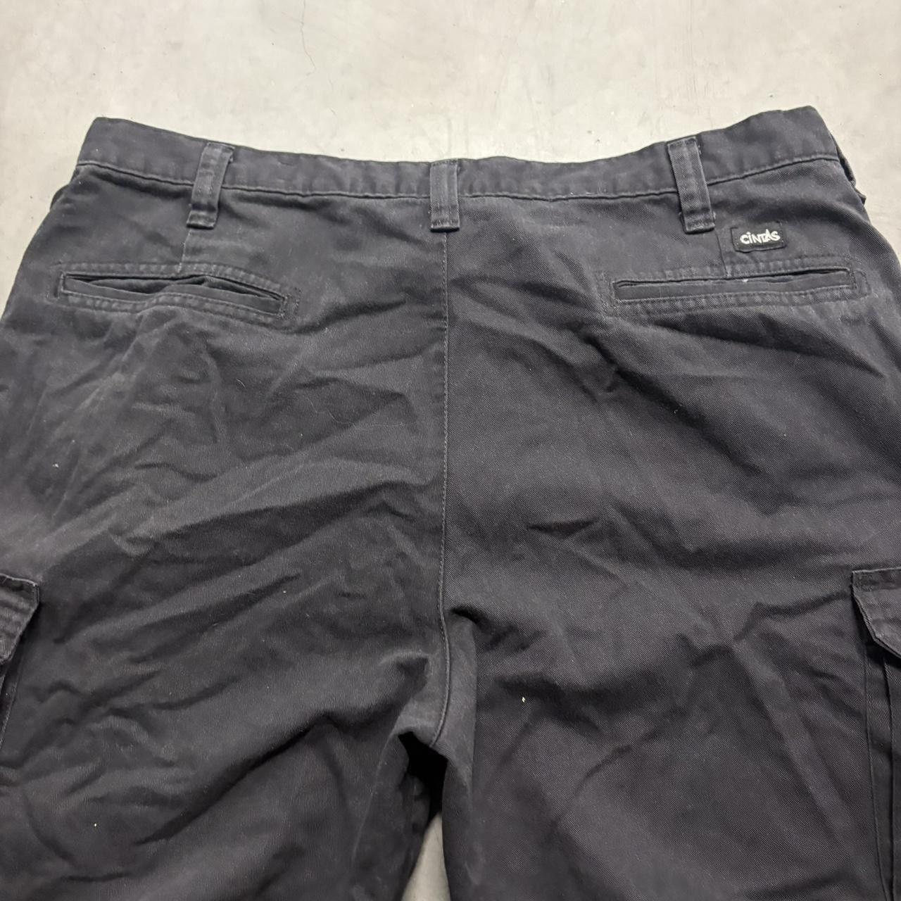 Vintage Crazy Vintage Y2K 2000s Baggy Black Workwear Cintas Grunge Cargo Pants! Size US 36 / EU 52 - 5 Thumbnail