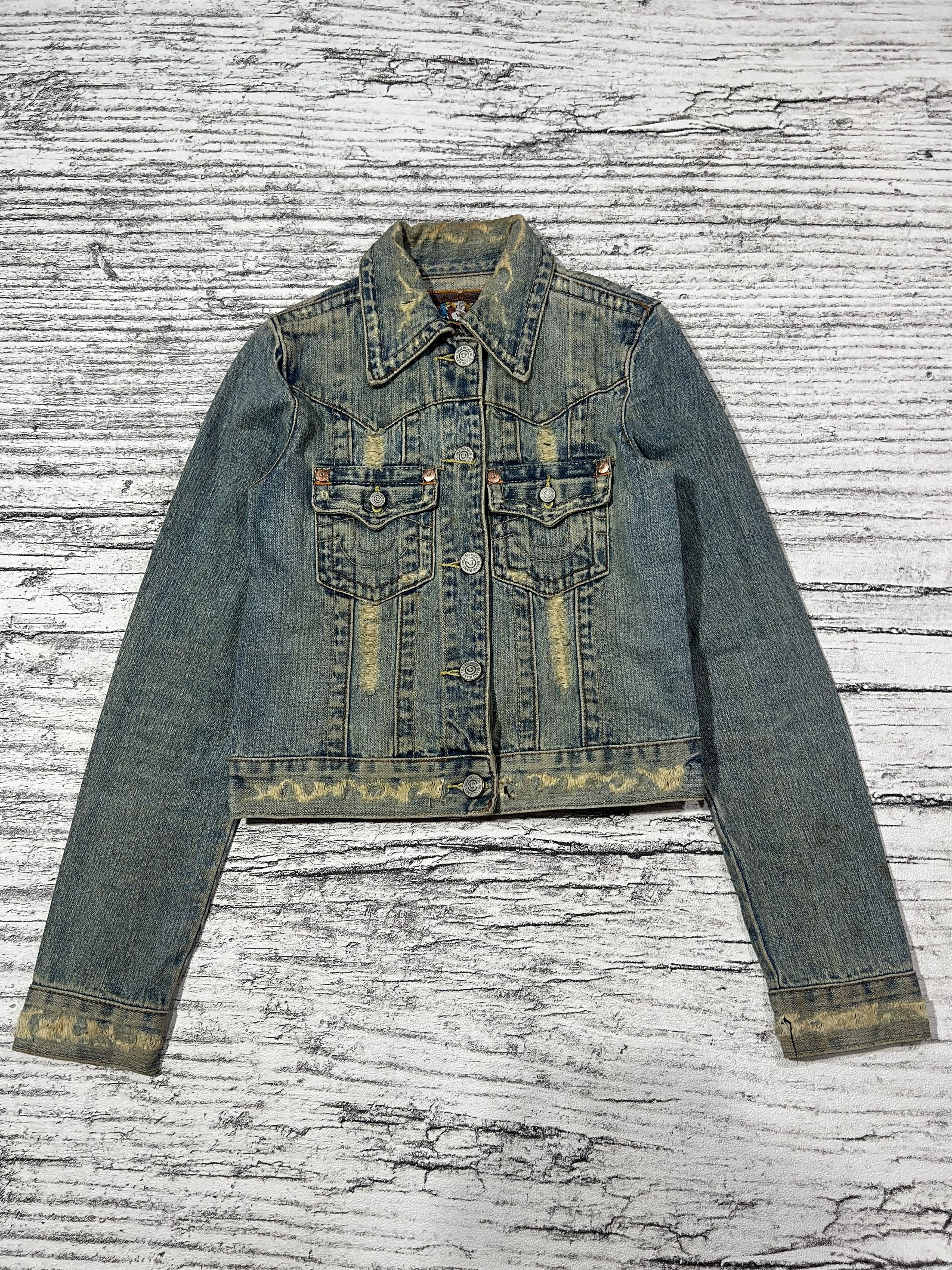Japanese Brand 2000s Archival True Religion Distress Ripped y2k Lgb Ifsix Size US S / EU 44-46 / 1 - 1 Thumbnail