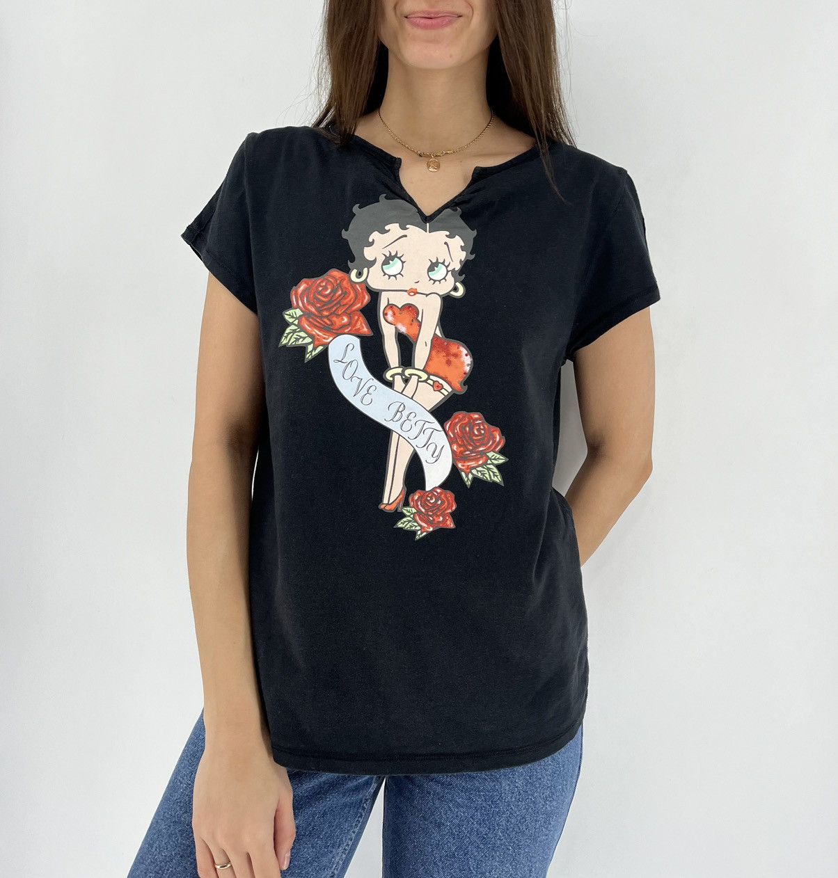 Vintage Vintage Y2K Betty Boop 2000’s Fairy Graphic Print Tshirt Size M / US 6-8 / IT 42-44 - 3 Thumbnail
