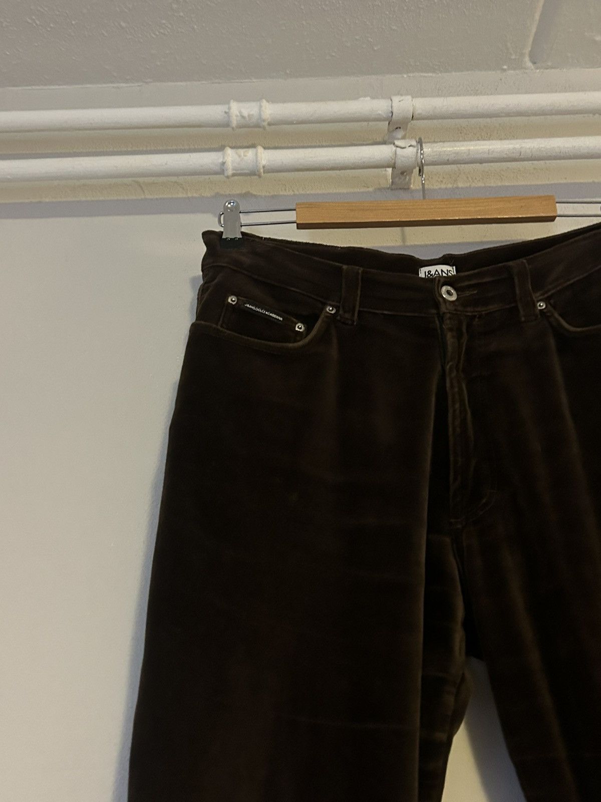 Dolce & Gabbana Dolce & Gabbana Brown Velvet Trousers Size 34/48 Size US 32 / EU 48 - 2 Thumbnail