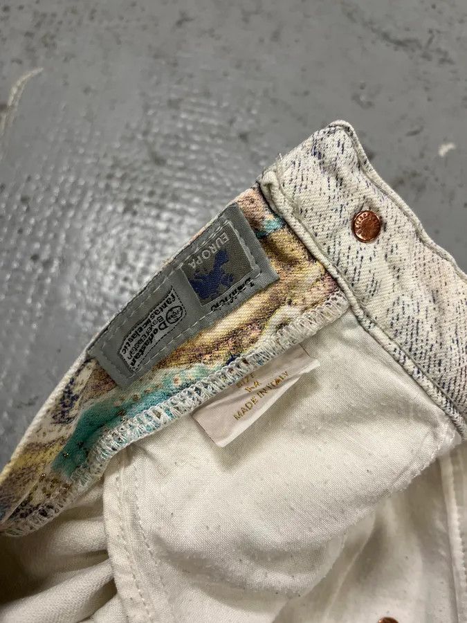 Roberto Cavalli 2000s Roberto Cavalli Gradient Ornaments White Pants Size 28" / US 6 / IT 42 - 11 Thumbnail