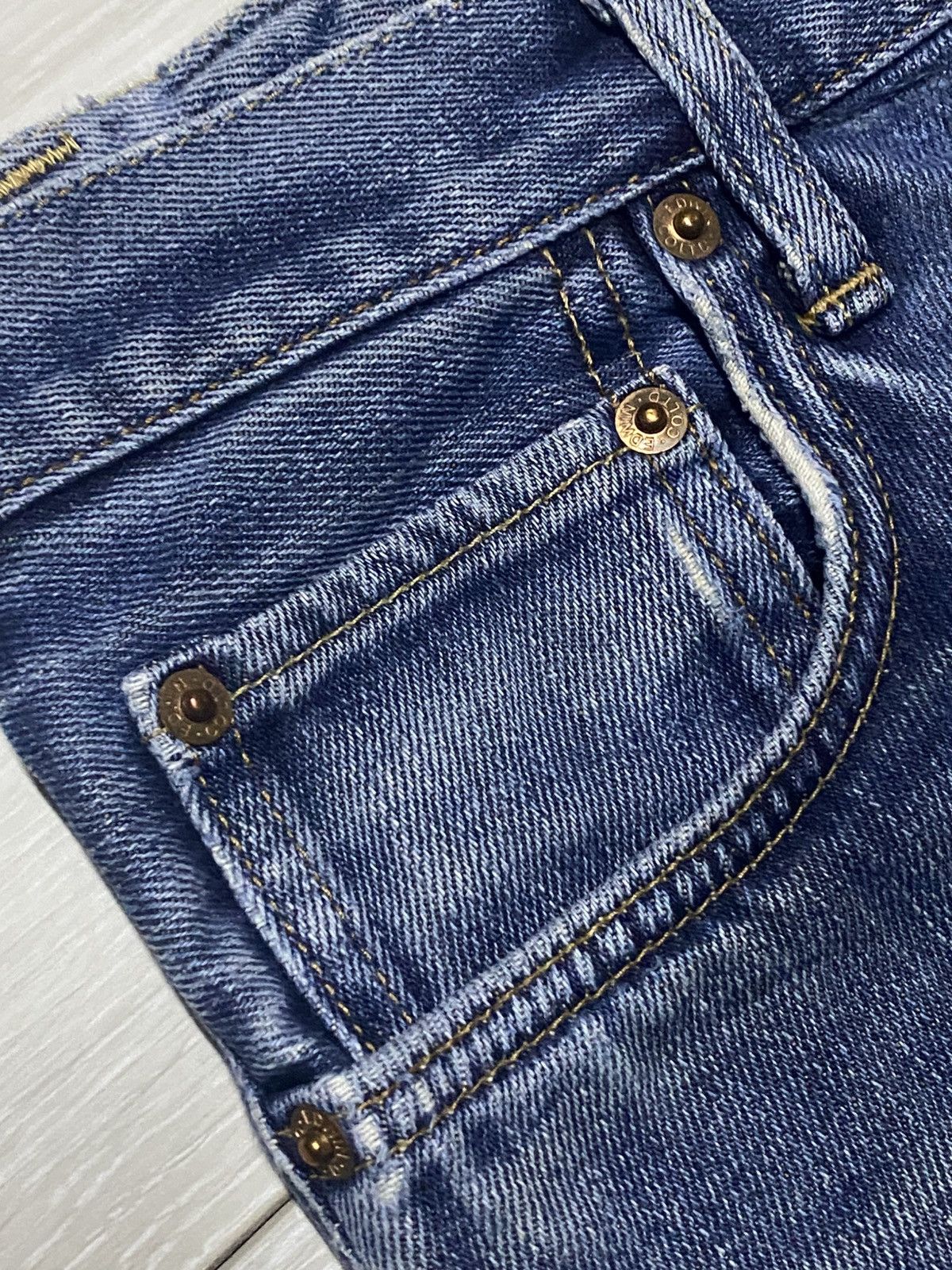 Edwin Vintage Edwin 503 Faded Wash Distressed Slim Fit Jeans Size US 32 / EU 48 - 10 Thumbnail