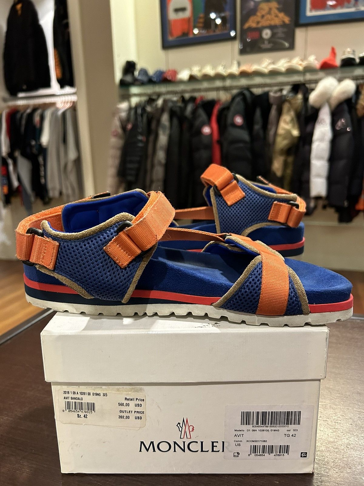 Moncler Moncler Avit Sandal Blue/Orange Size US 9 / EU 42 - 4 Thumbnail