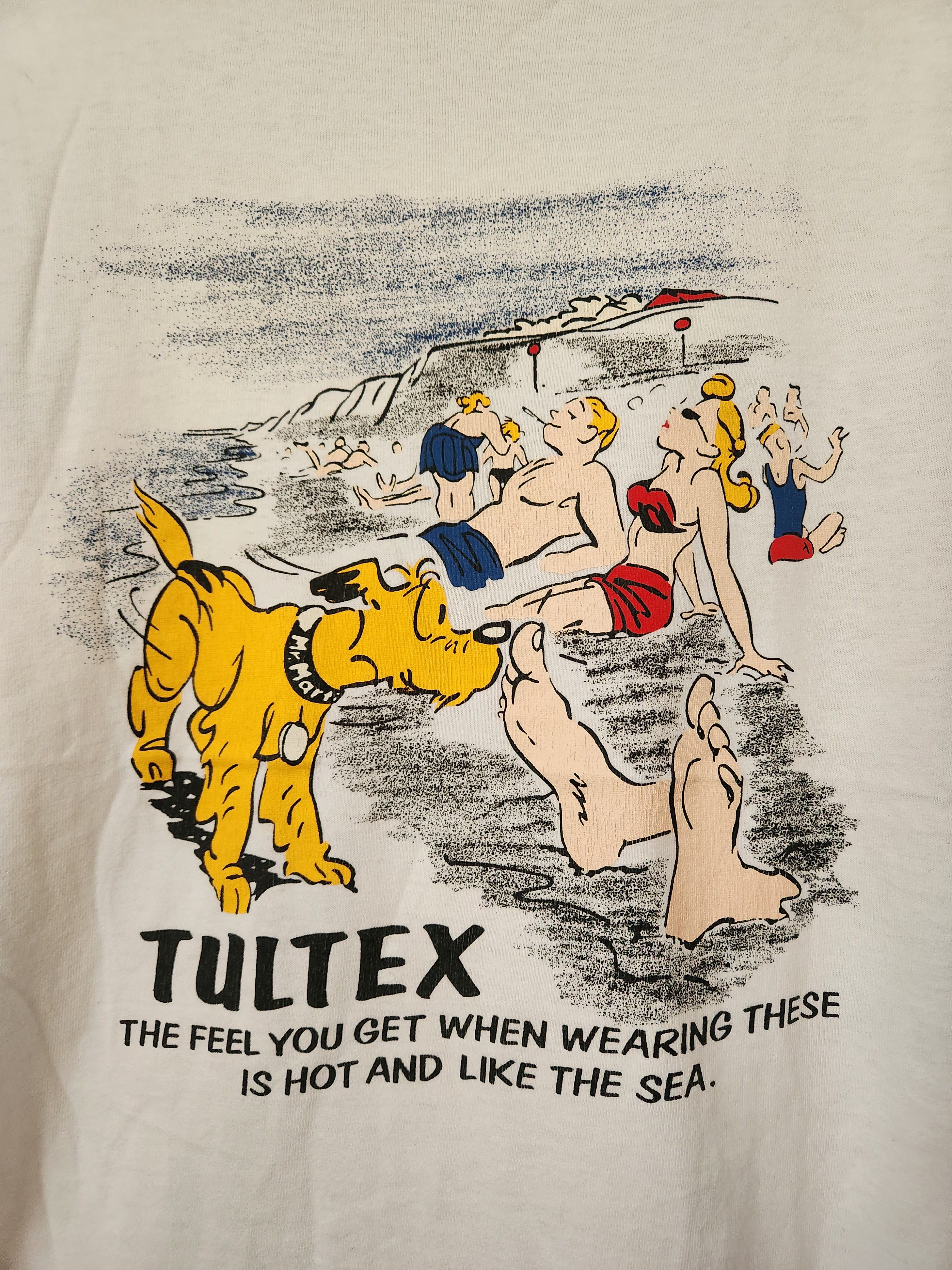 Tultex Vintage Beach White Tee Size US L / EU 52-54 / 3 - 3 Thumbnail