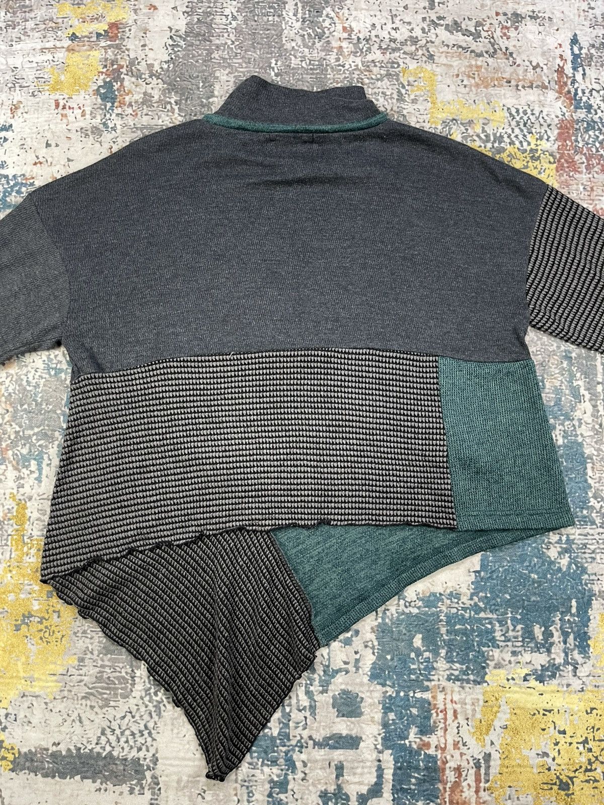 Ne-Net Ne-Net Multi Knit Assymetric Pull Over Swing Sweater Size XS / US 0-2 / IT 36-38 - 4 Thumbnail