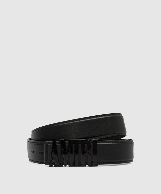 Amiri o1y0525 Size : 80/32 Logo Leather Belt in Black Size 32 - 1 Thumbnail
