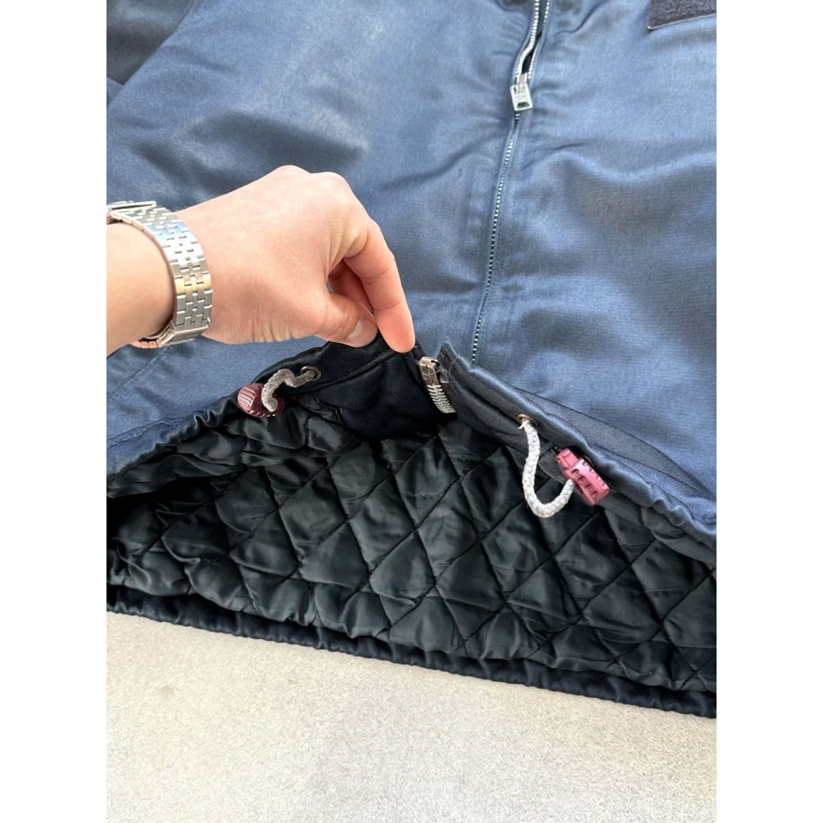 Schott VINTAGE Schott NYC Security Quilted Bomber Jacket Men’s Blue L Bomber Jacket Size US L / EU 52-54 / 3 - 5 Thumbnail