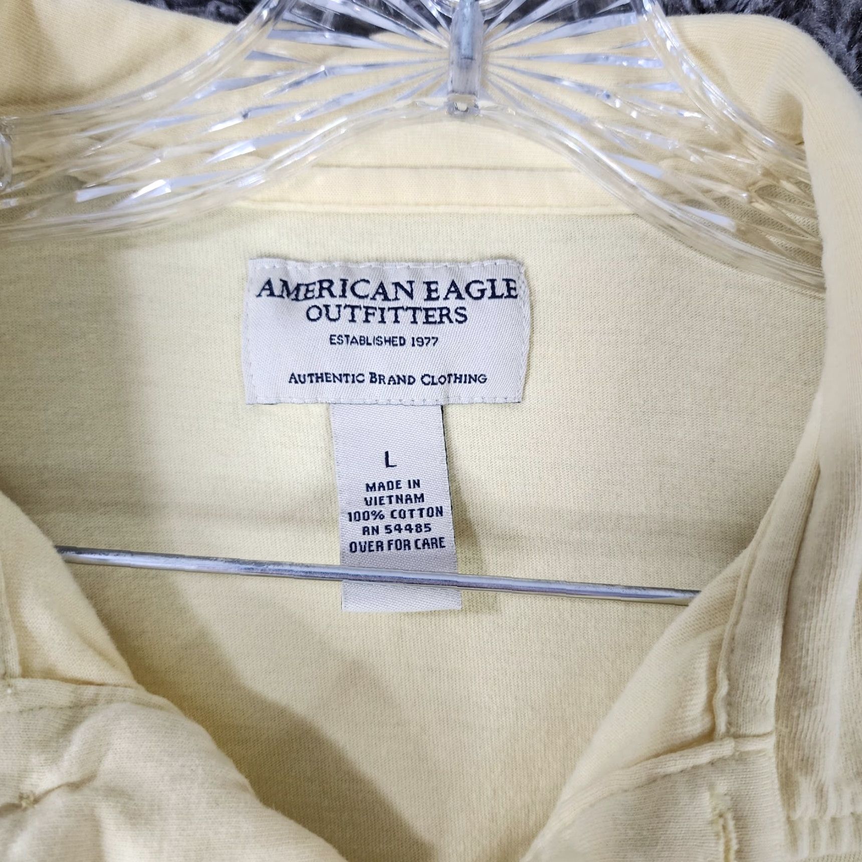 American Eagle Outfitters **American Eagle Mens Yellow Short Sleeve Polo Size L** User: **American Eagle Men's Yellow Short Sleeve Polo Size L** Size US L / EU 52-54 / 3 - 4 Thumbnail