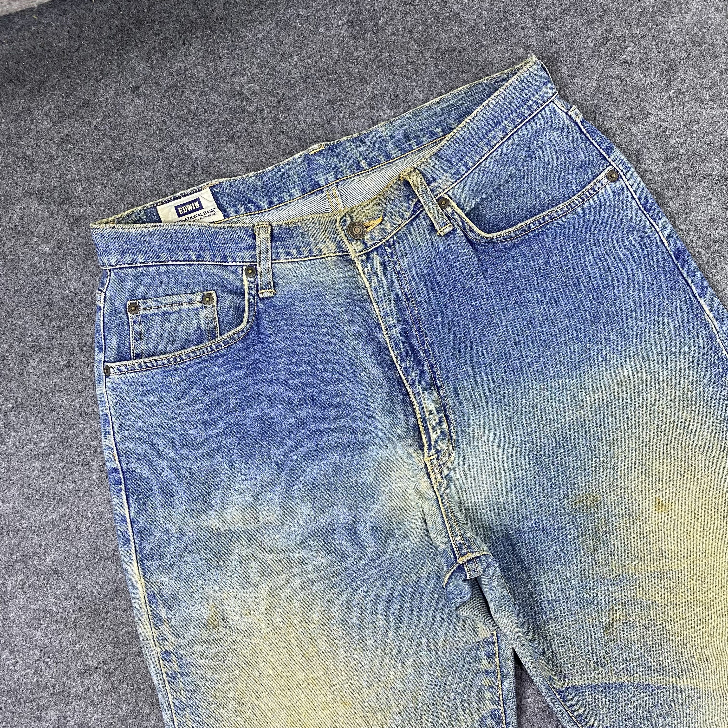 Edwin Vintage Edwin 434 Distress Blue Wash Denim-J1185 Size US 32 / EU 48 - 6 Thumbnail
