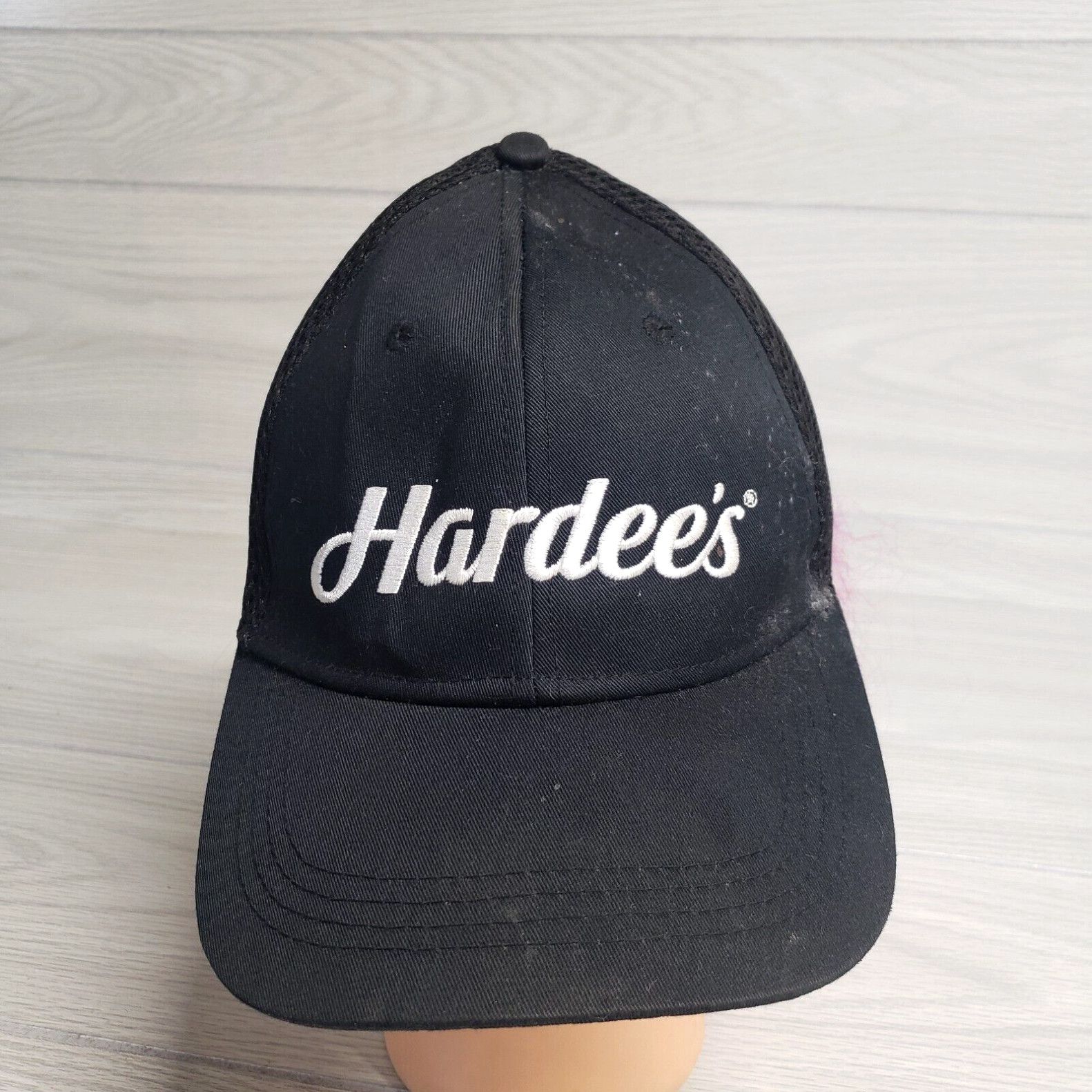 Logo 7 Hardee’s Employee Uniform Embordered Logo Star Black Hat Cap ...