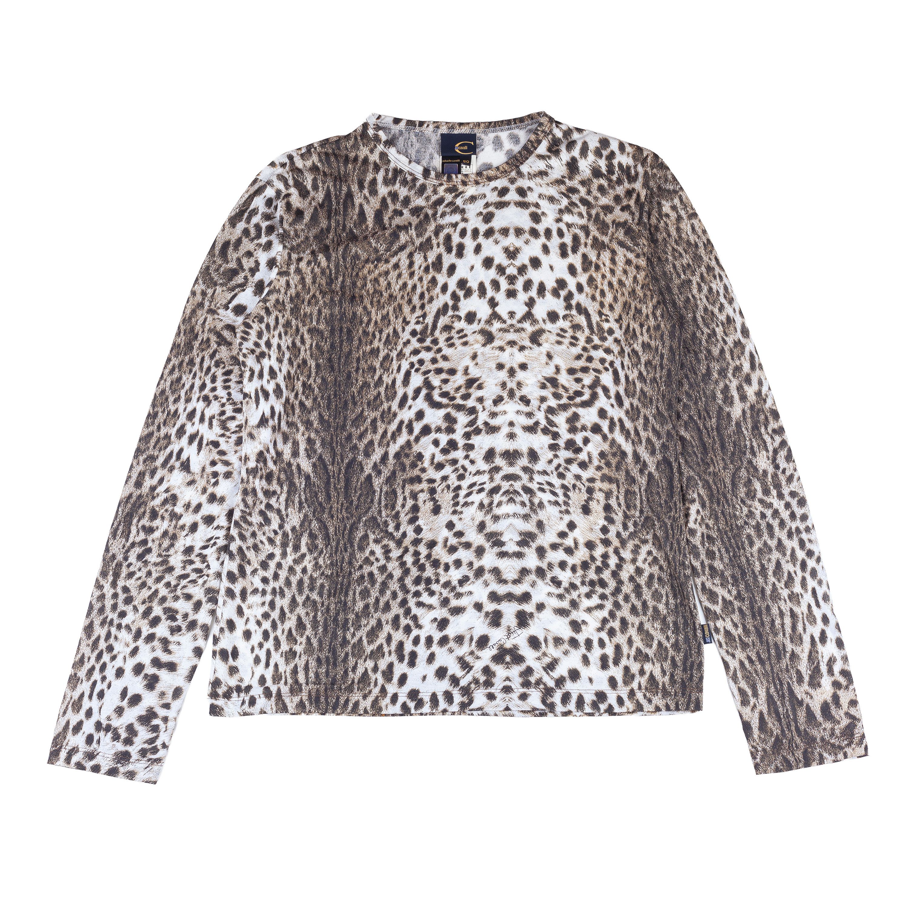 Just Cavalli Just Cavalli Vintage Brown Cheetah Long Sleeve Top Size US L / EU 52-54 / 3 - 1 Thumbnail