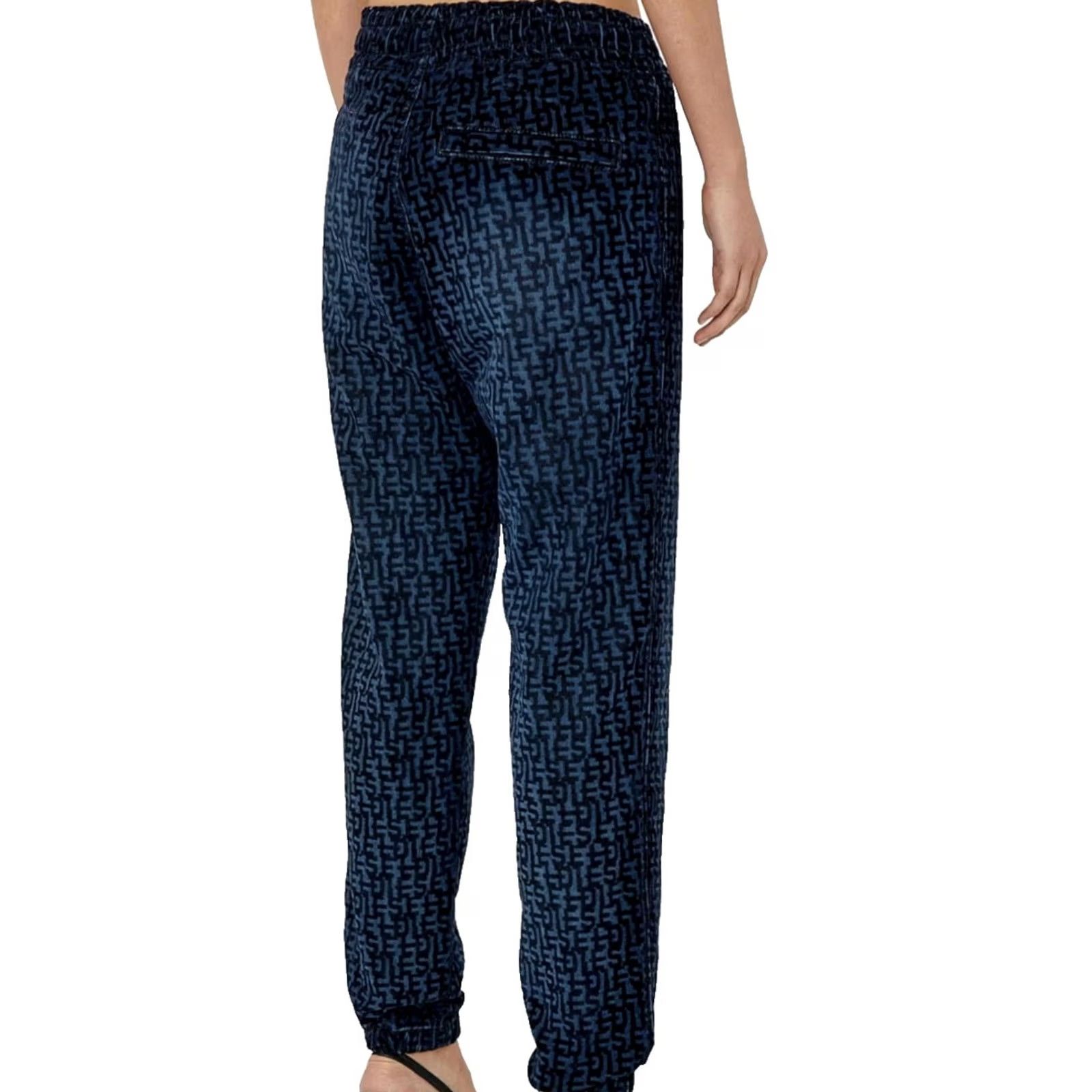 Diesel Diesel D-Lab Tapered Fit Regular Waist Coated Blue Joggjeans | L | Unisex | Stretch | Denim | Cotton | Logo | Mens Size US 33 - 3 Thumbnail