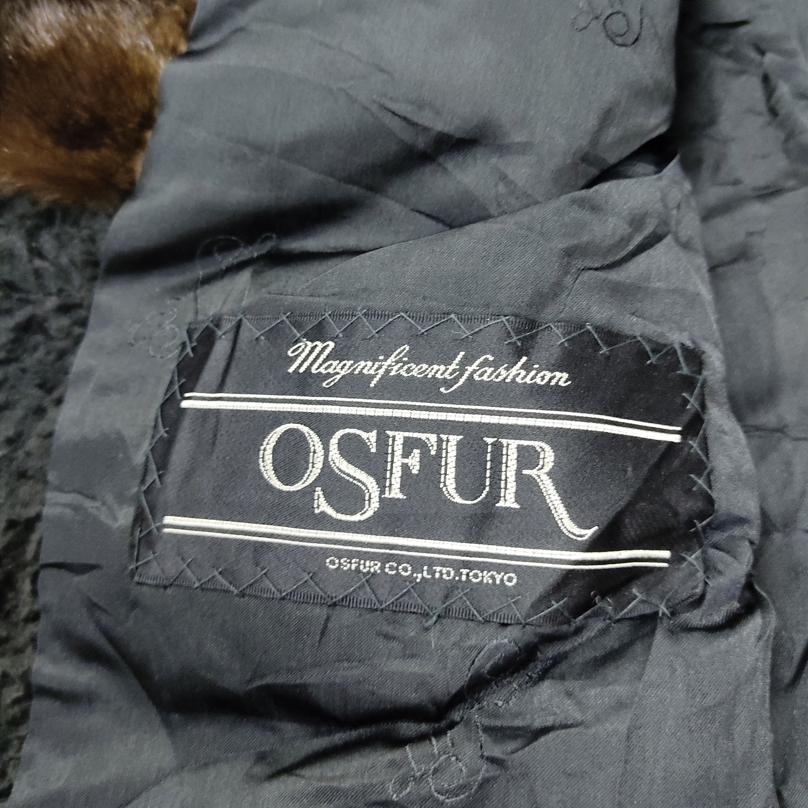 Japanese Brand OSFUR TOKYO Black Persian Lamb Coat with Mink Fur Size M / US 6-8 / IT 42-44 - 12 Thumbnail