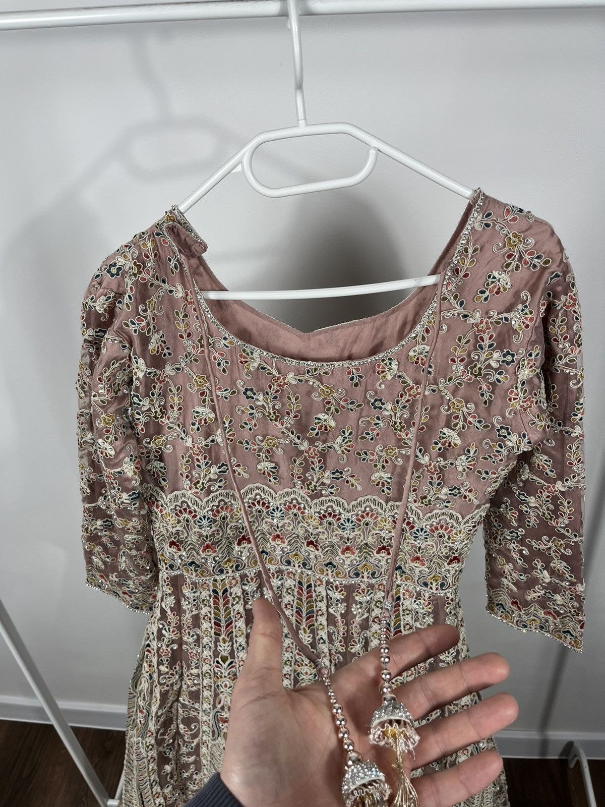 Other Vintage Heavy Embellished Sequin Beaded Maxi Evening Dress Size S / US 4 / IT 40 - 14 Thumbnail