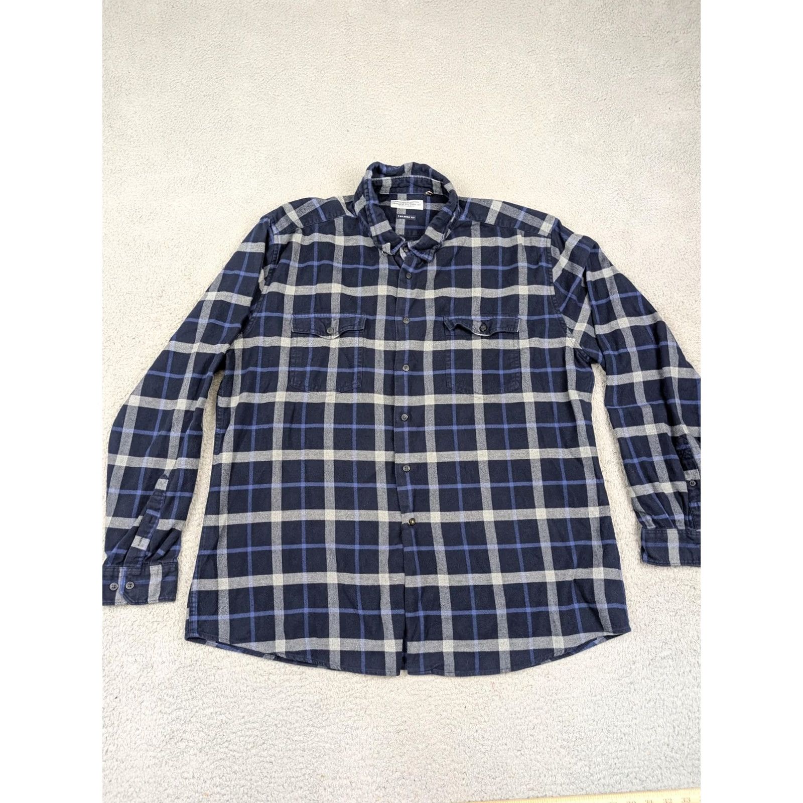 Barbour Barbour Shirt Mens XL Blue Plaid Tailored Fit Flannel Button-Down Long Sleeve Size US XL / EU 56 / 4 - 2 Thumbnail