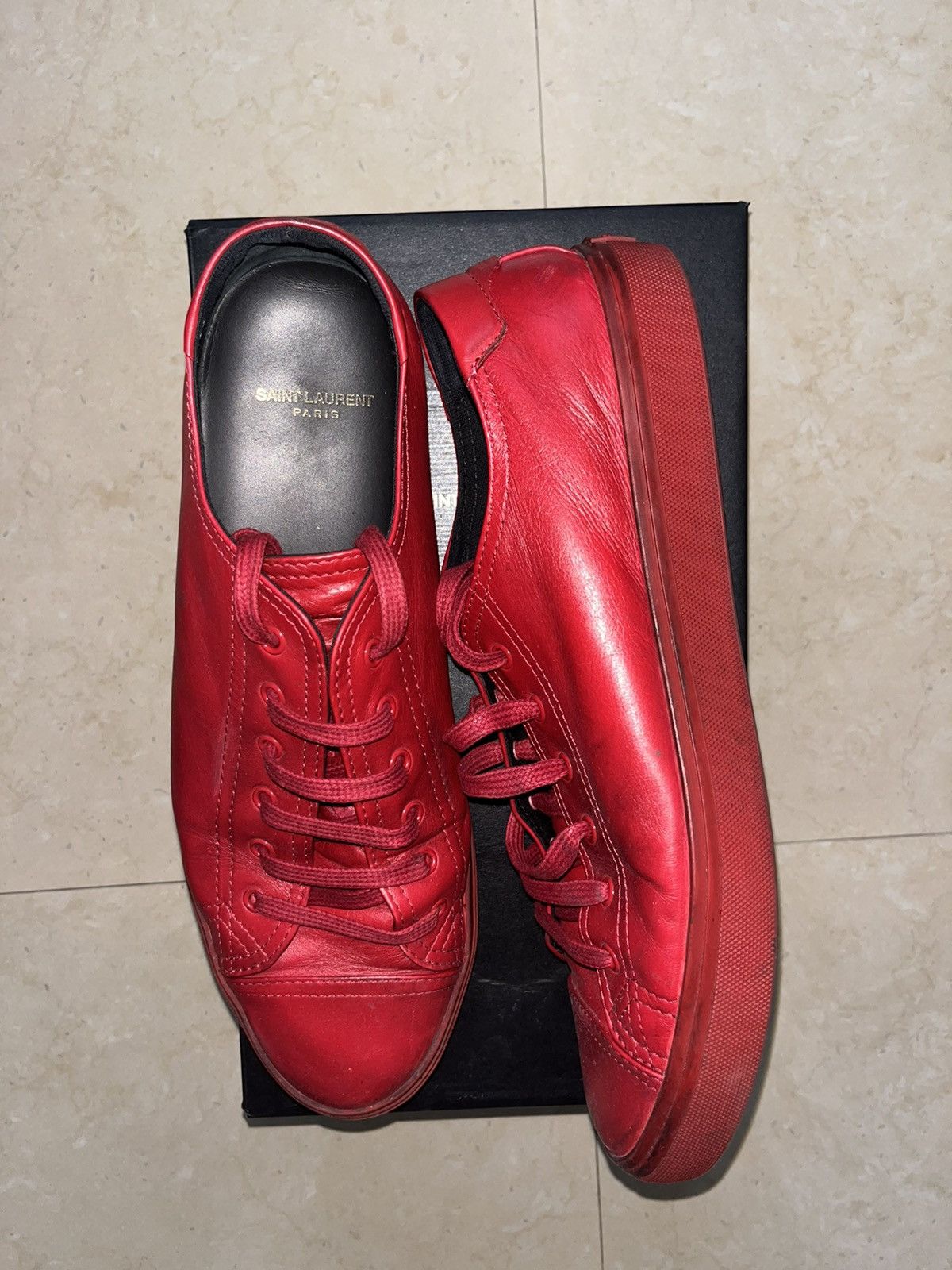 Saint Laurent Paris Great Sneakers by Saint Laurent Size US 13 / EU 46 - 4 Thumbnail