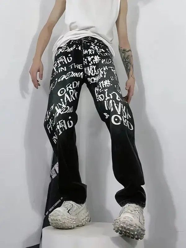 Japanese Brand Retro loose wide leg casual jeans Size US 32 / EU 48 - 1 Thumbnail