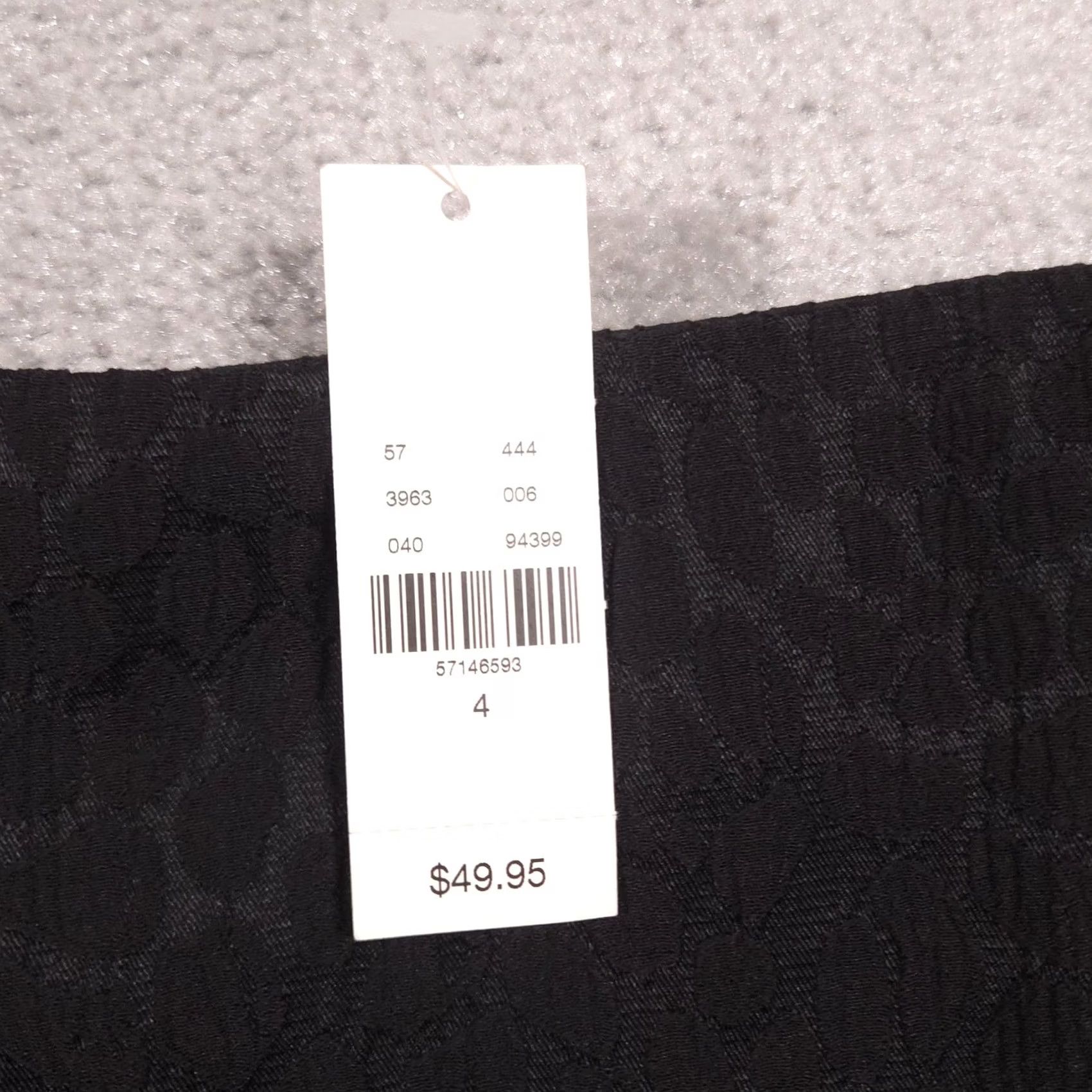 Vintage New York & Company Skirt Womens 4 Black Animal Print Knit Pencil Office Stretch Size 27" / US 4 / IT 40 - 5 Thumbnail