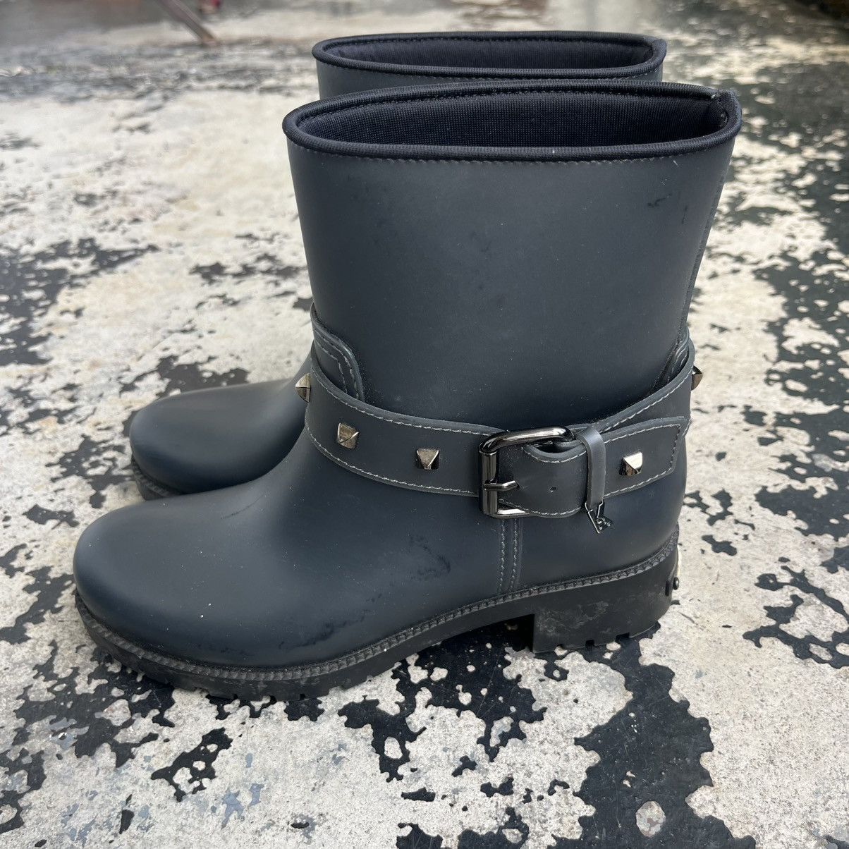 Karl Lagerfeld Karl Lagerfeld navy studded rain biker boots size eu 37 Size US 6 / IT 36 - 3 Thumbnail