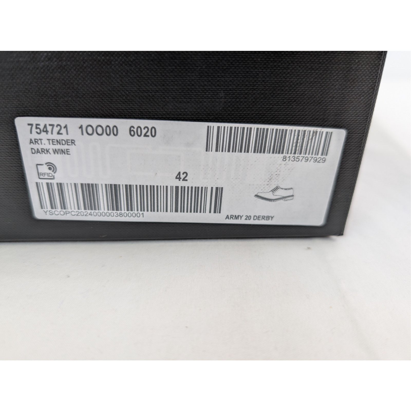 Saint Laurent Paris o1rshd1 Army 20 Derby Boots in Dark Wine (Burgundy) Size US 9 / EU 42 - 24 Thumbnail