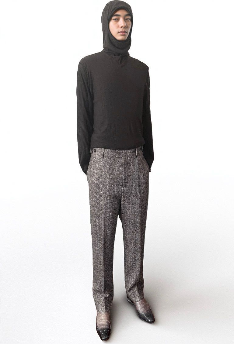 Bottega Veneta Textured Wool Chevron Trousers Size US 32 / EU 48 - 2 Thumbnail
