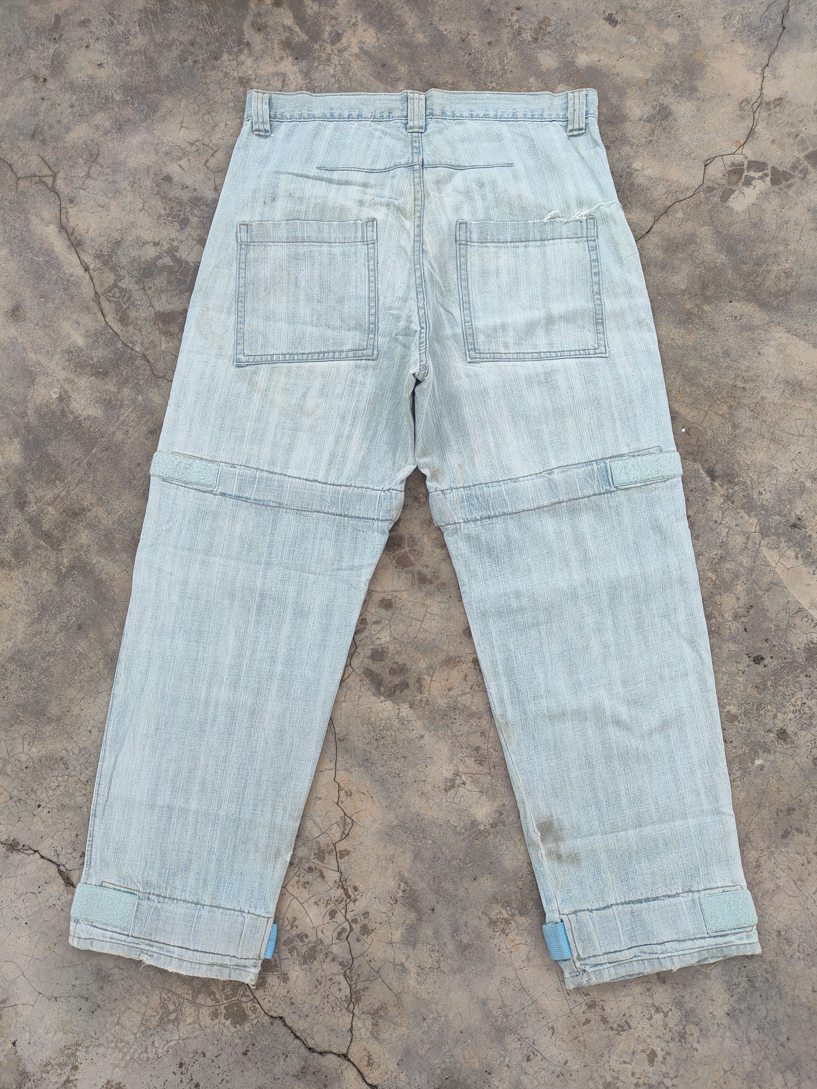 MasterPiece VINTAGE MASTERPIECE BAGGY FADED RIPPED JEANS DENIM PANTS Size US 35 - 8 Thumbnail