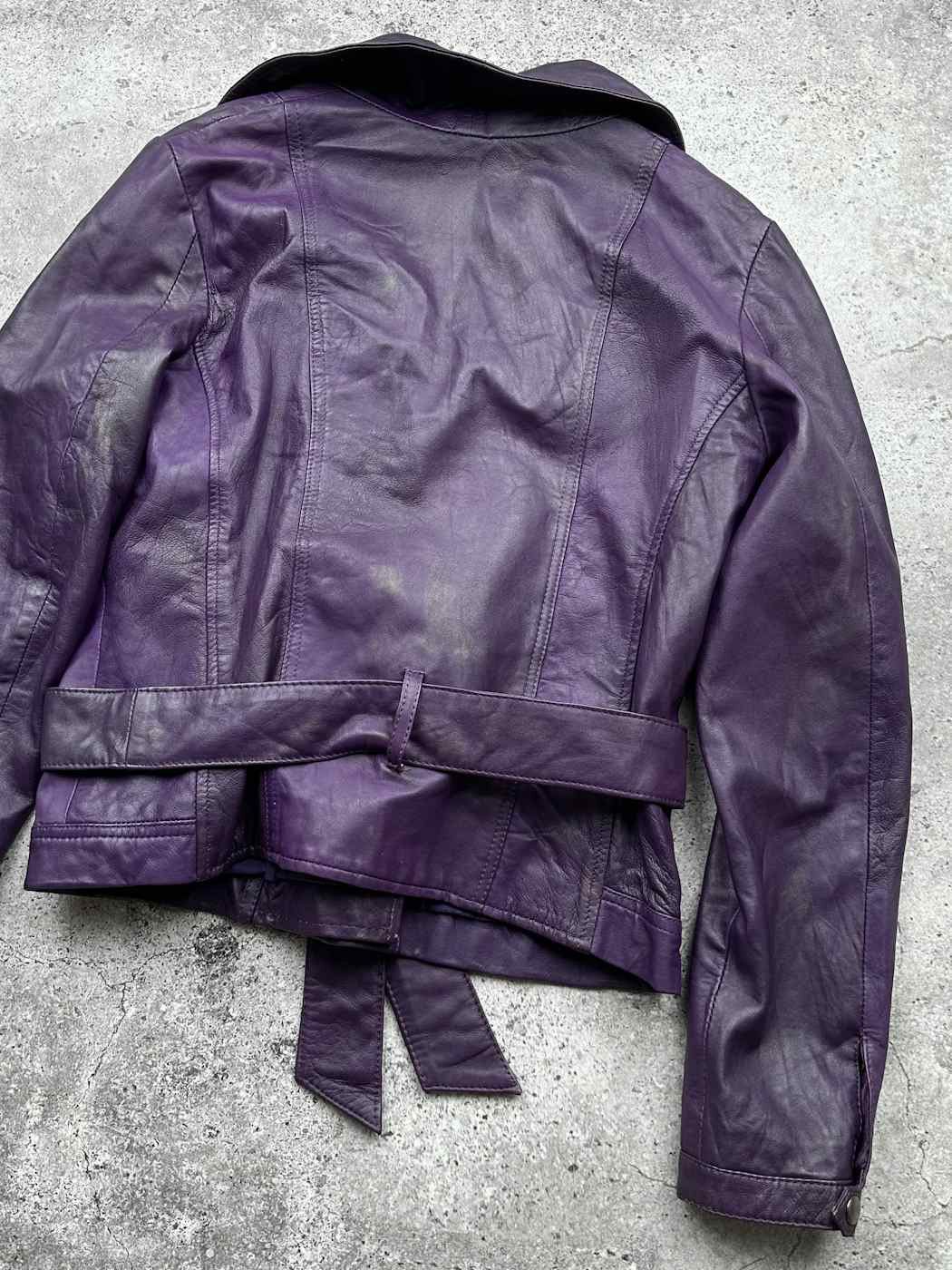 Vintage Vintage Faded Leather Jacket C114(V613)E8 Size XS / US 0-2 / IT 36-38 - 8 Thumbnail