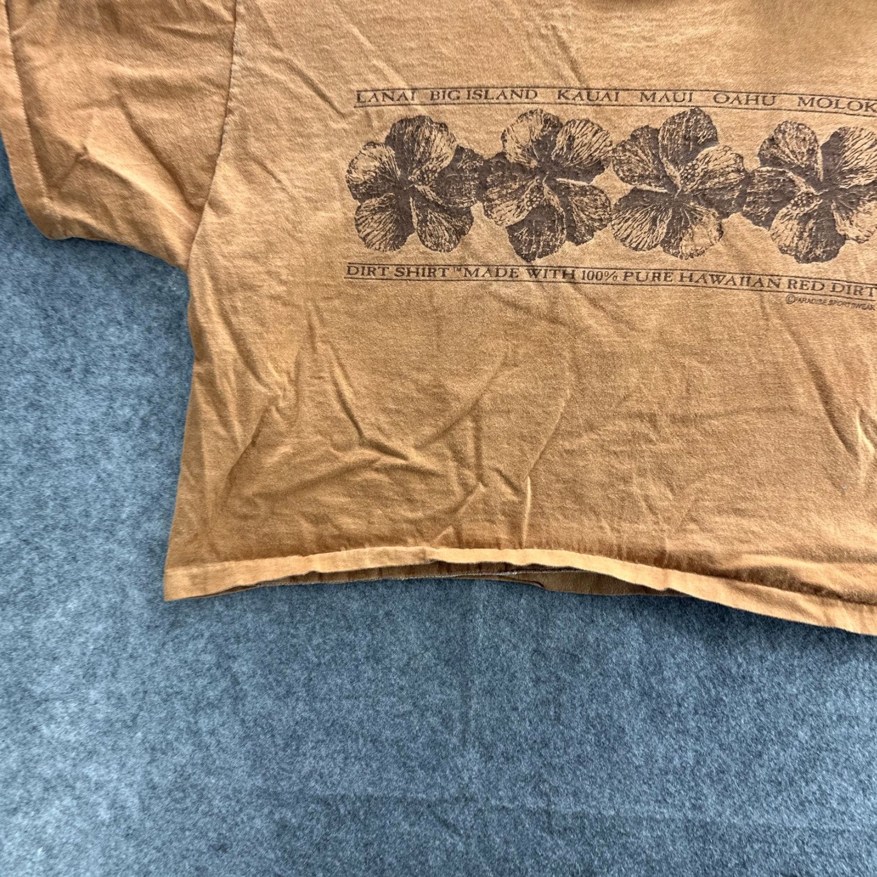 Paradise VINTAGE Paradise Sportswear Shirt Womens Medium Cropped Brown Floral Hawaiian 90s Size M / US 6-8 / IT 42-44 - 4 Thumbnail