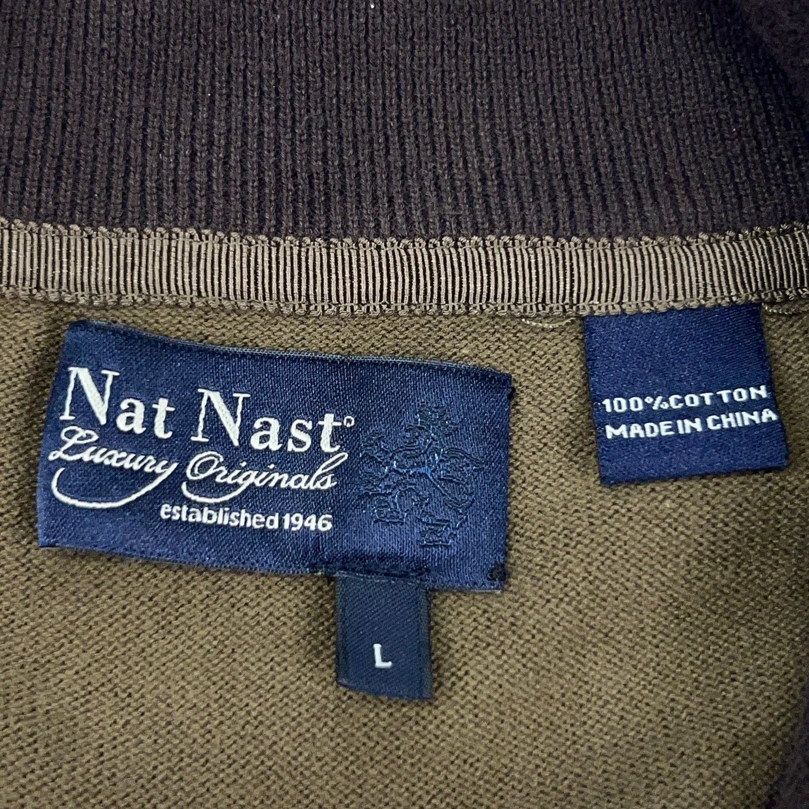 Nat Nast Nat Nast Full Zip Sweater Long Sleeve Mock Neck Green L Size US L / EU 52-54 / 3 - 5 Thumbnail