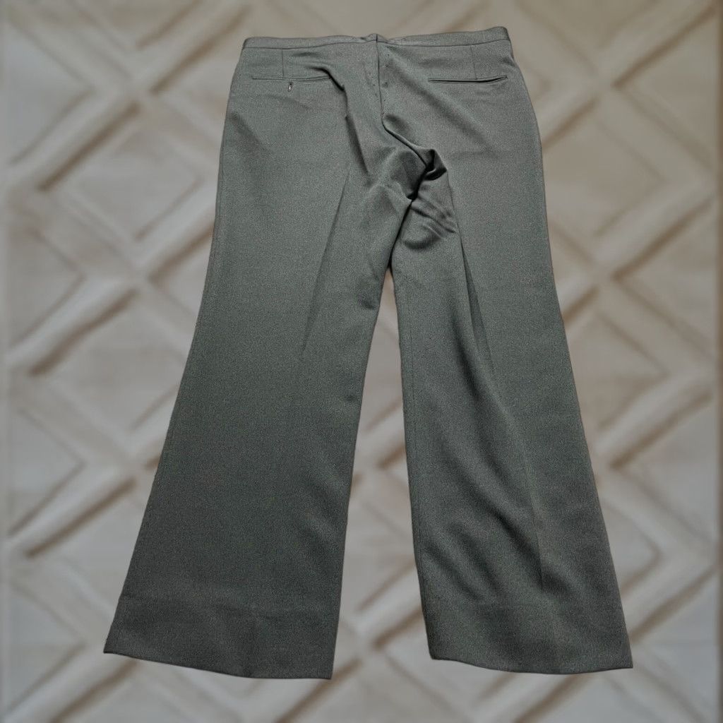 Vintage Champ-Eze Vintage Dress Pants Mens Grey Straight Leg Flat Front Trouser 35x29 Size US 35 - 1 Thumbnail