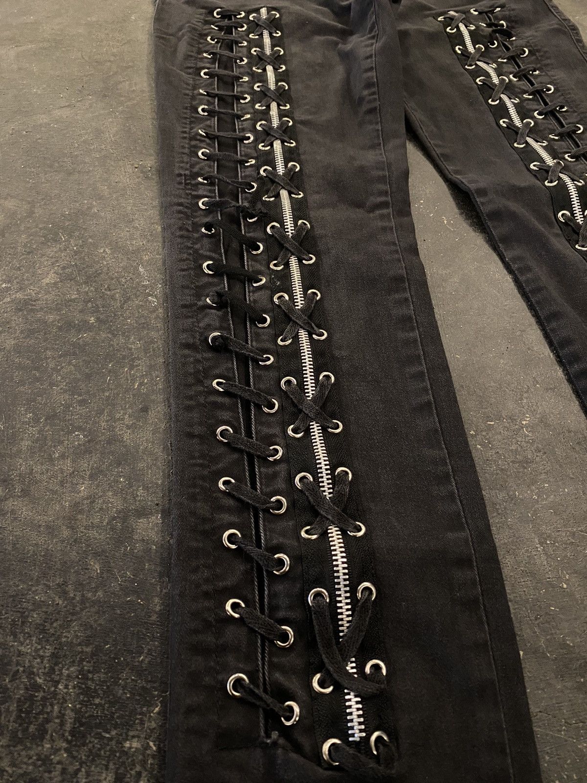 If Six Was Nine Tripp Nyc laced ifsixwasnine punk jeans Size US 32 / EU 48 - 3 Thumbnail