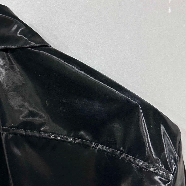 Saint Laurent Paris Saint Laurent Paris size 38 Fw22 black lacquered shirt 250 Size US M / EU 48-50 / 2 - 3 Thumbnail