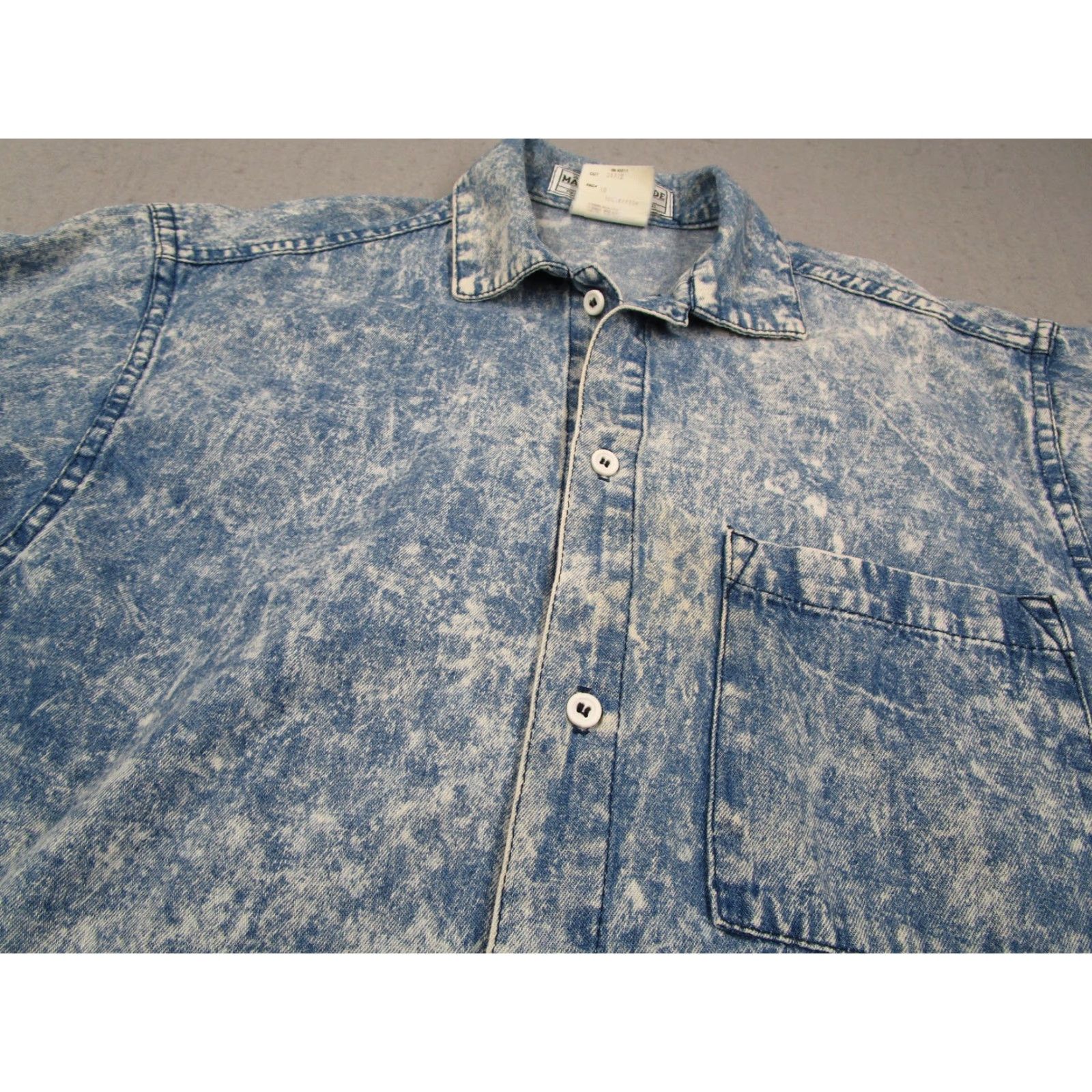 Denime VINTAGE Made in the Shade Shirt Women Small Blue Acid Wash Denim Pocket USA 90s Size S / US 4 / IT 40 - 2 Thumbnail