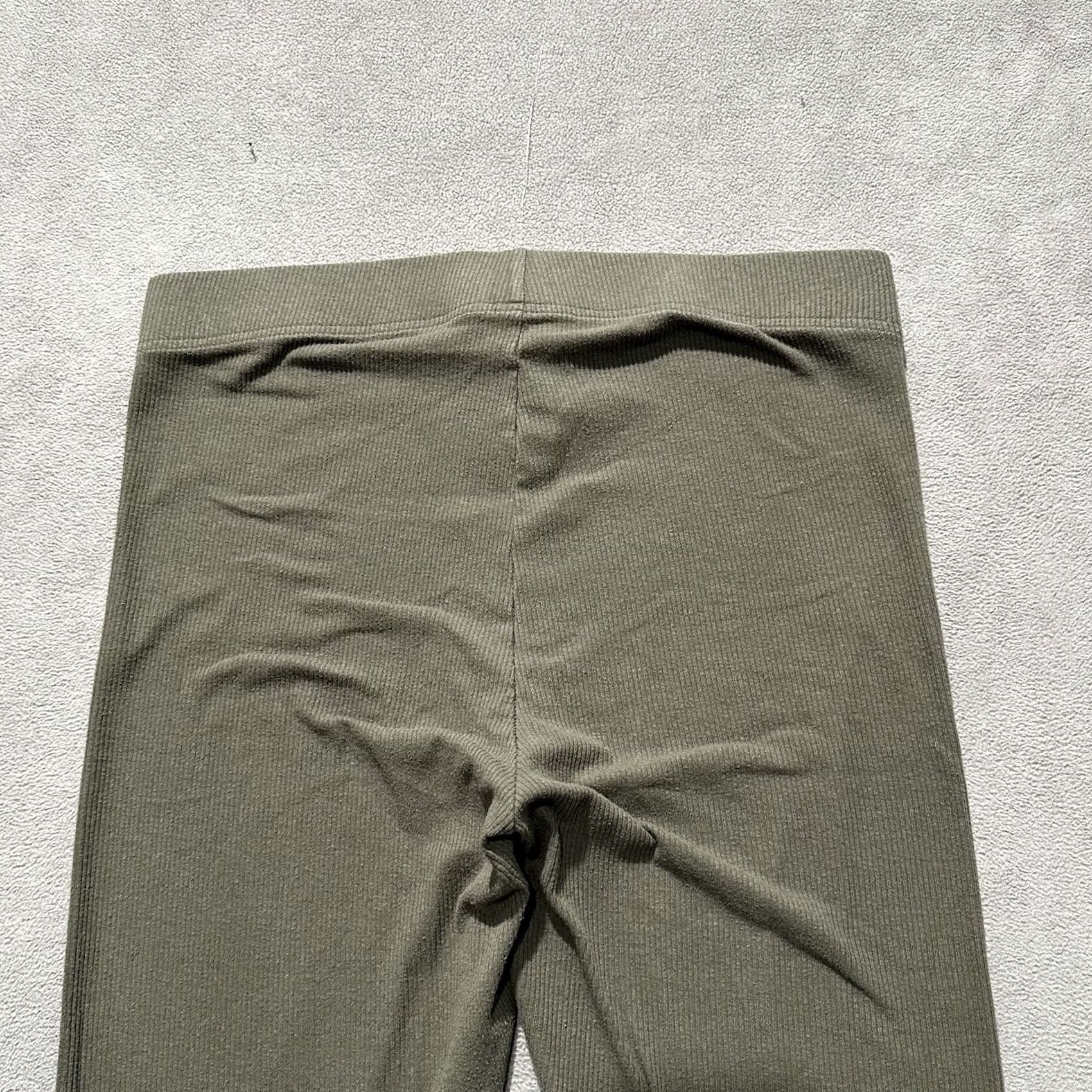 Old Navy Old Navy Leggings Womens Large Green Ribbed Lightweight Cotton blend Stretch EUC Size 36" / US 14 / IT 50 - 4 Thumbnail
