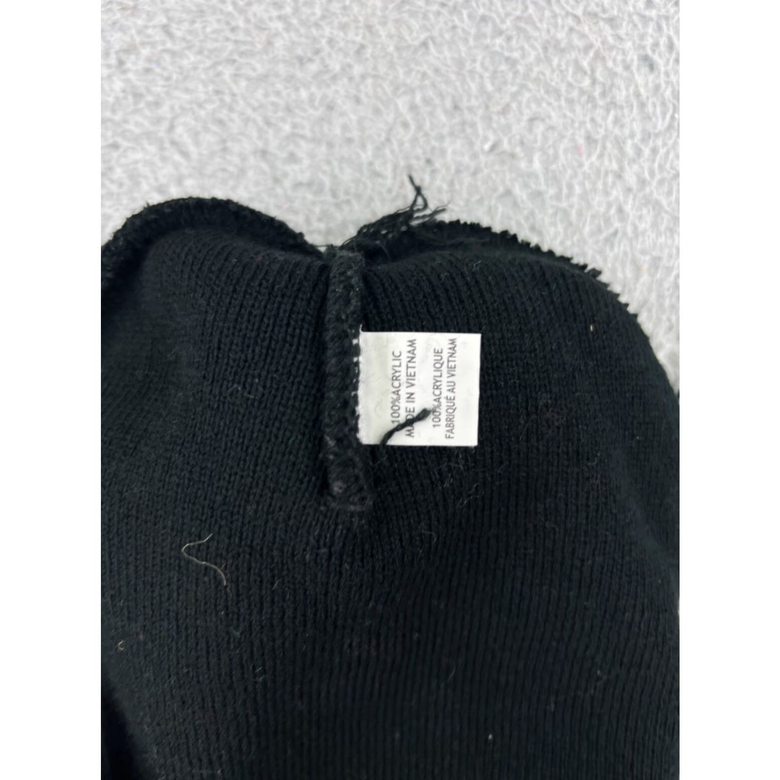 Vintage VINTAGE Beanie Hat Adult One Size BlackKnit 100% Acrylic Bethpage Ski Snow Winter Gray Pattern Striped Mens Beanie Size ONE SIZE - 6 Thumbnail