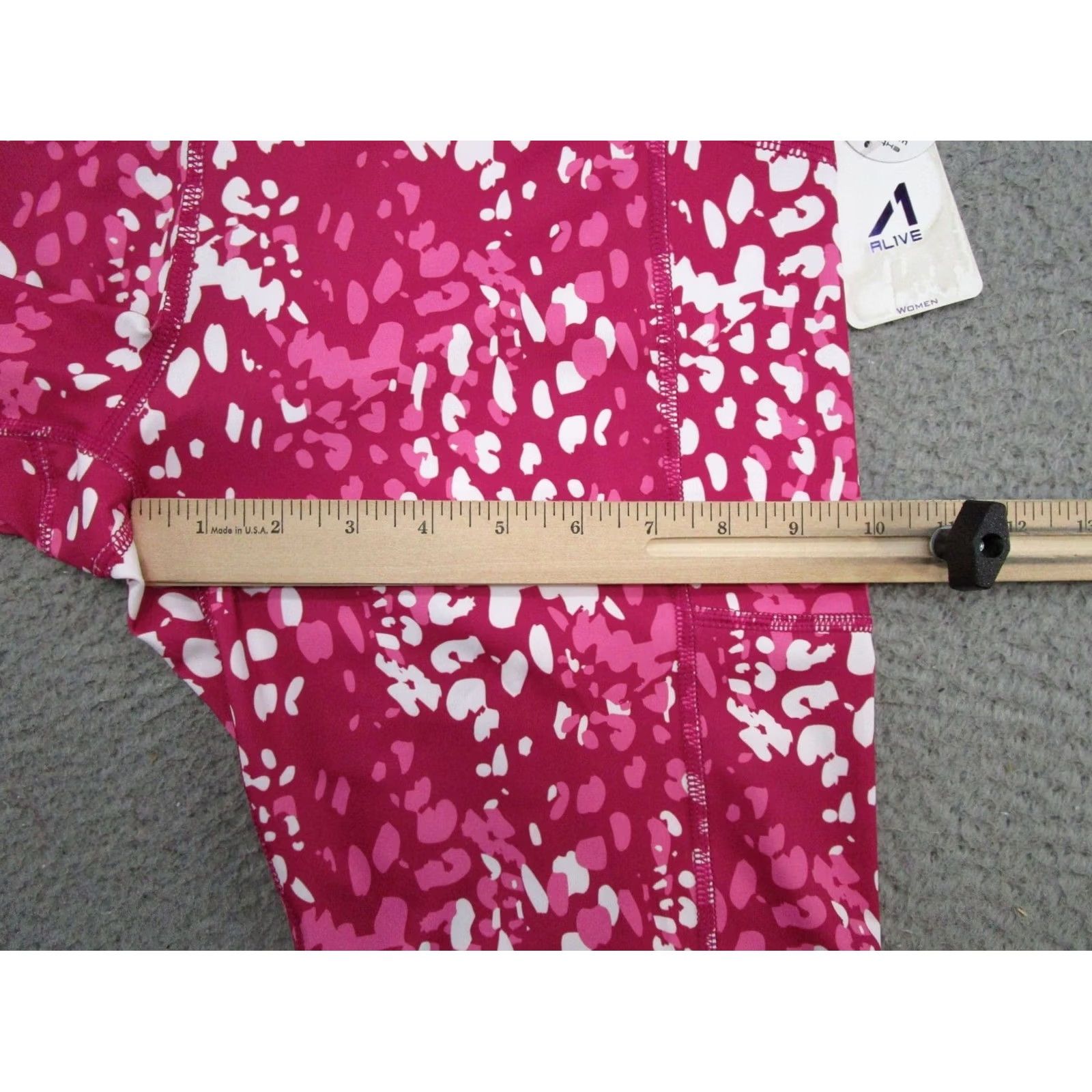 Pinko Alive Yoga Capri Leggings L Pink Leopard Print Stretch Workout Gear NEW Womens Size 36" / US 14 / IT 50 - 7 Thumbnail