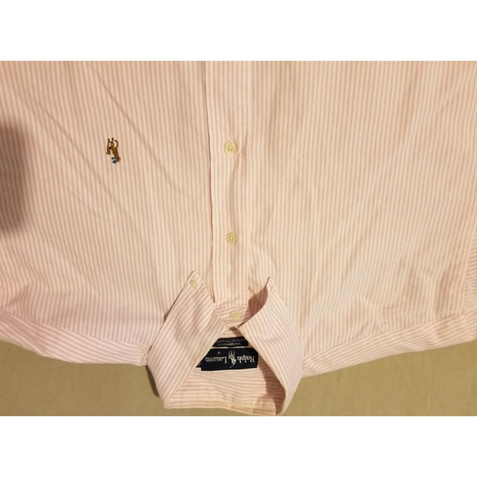 Polo Ralph Lauren Polo Ralph Lauren Dress Shirt Mens 16 35 Pink Cotton Button Polo Ralph Lauren Shirt Dress Style Mens Medium? Size 42R - 2 Thumbnail