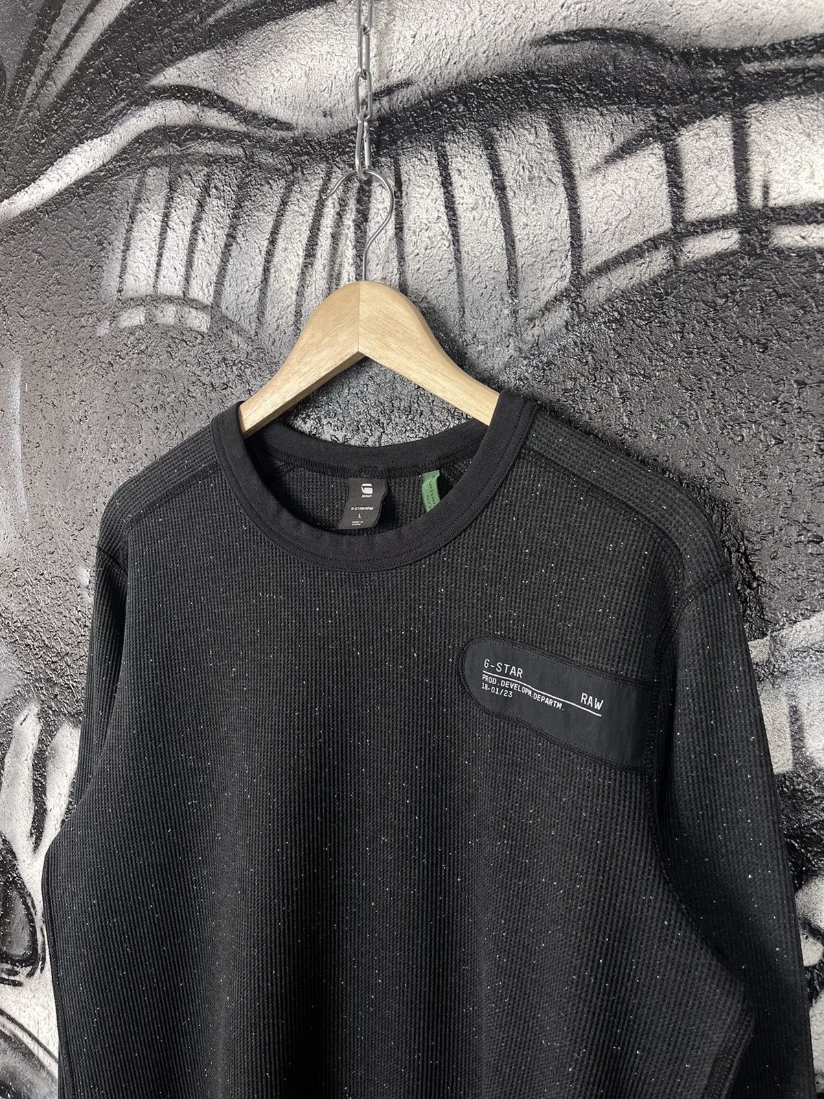G-Star G-Star Raw HTHR Waffle Long Sleeve T-shirt Size L Size US L / EU 52-54 / 3 - 2 Thumbnail